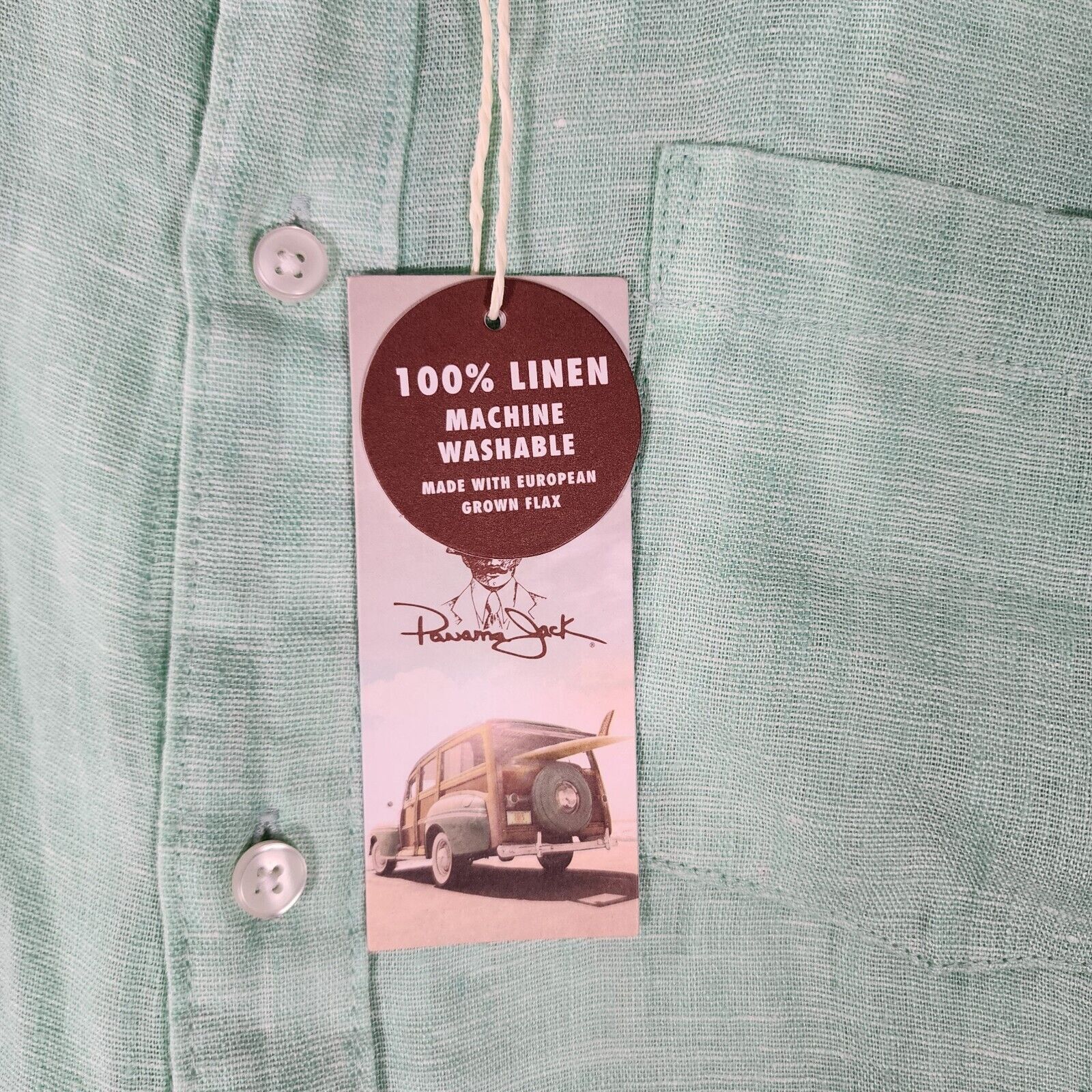 Panama Jack NEW Panama Jack 100% Linen Short Sleeve Shirt Mens Size L Size US L / EU 52-54 / 3 - 4 Thumbnail