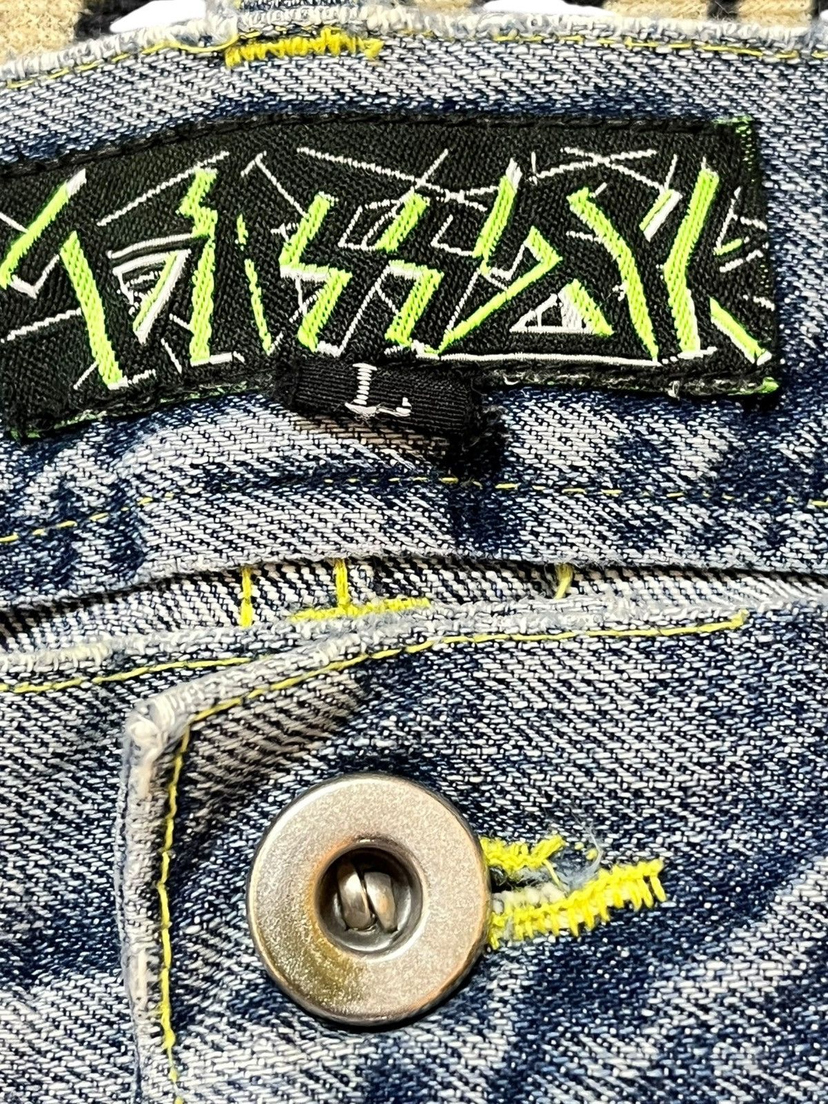 Bassike Vintage Bassayk Baggy Skater Wide Leg Faded Denim Size US 33 - 7 Thumbnail