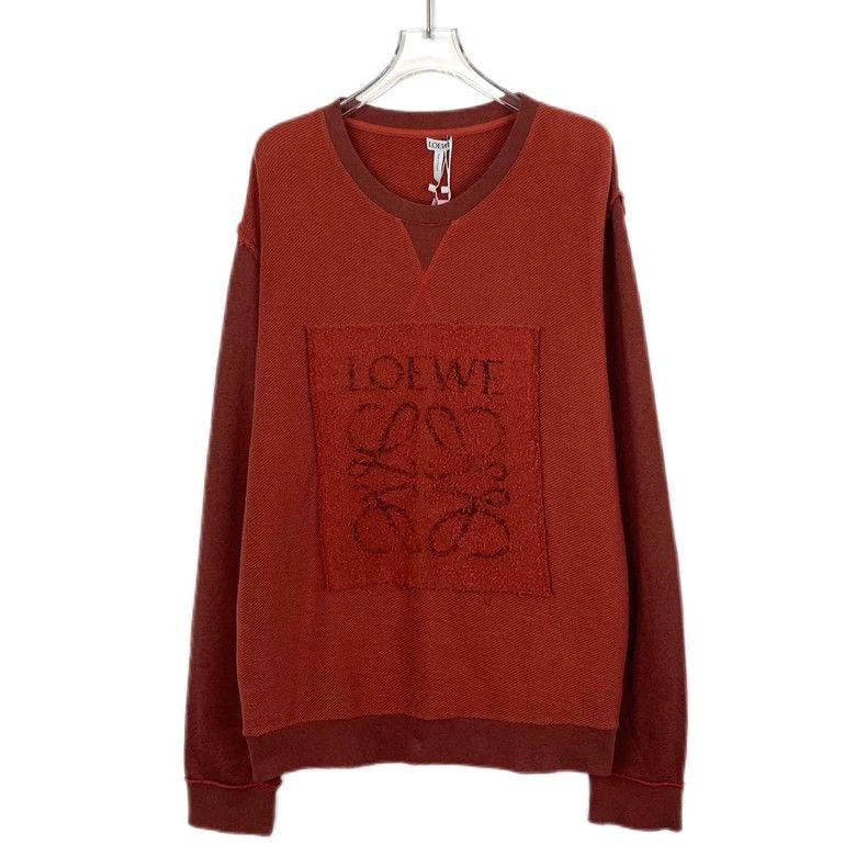Loewe Loewe Red logo embroidered cotton round neck long sleeve k Size M / US 6-8 / IT 42-44 - 1 Thumbnail