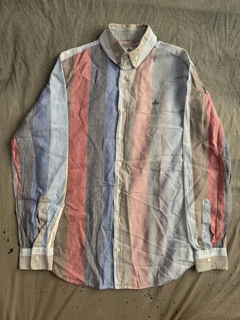 Vivienne Westwood Vivienne Westwood Salmon vacation linen shirt Size L / US 10 / IT 46 - 1 Thumbnail