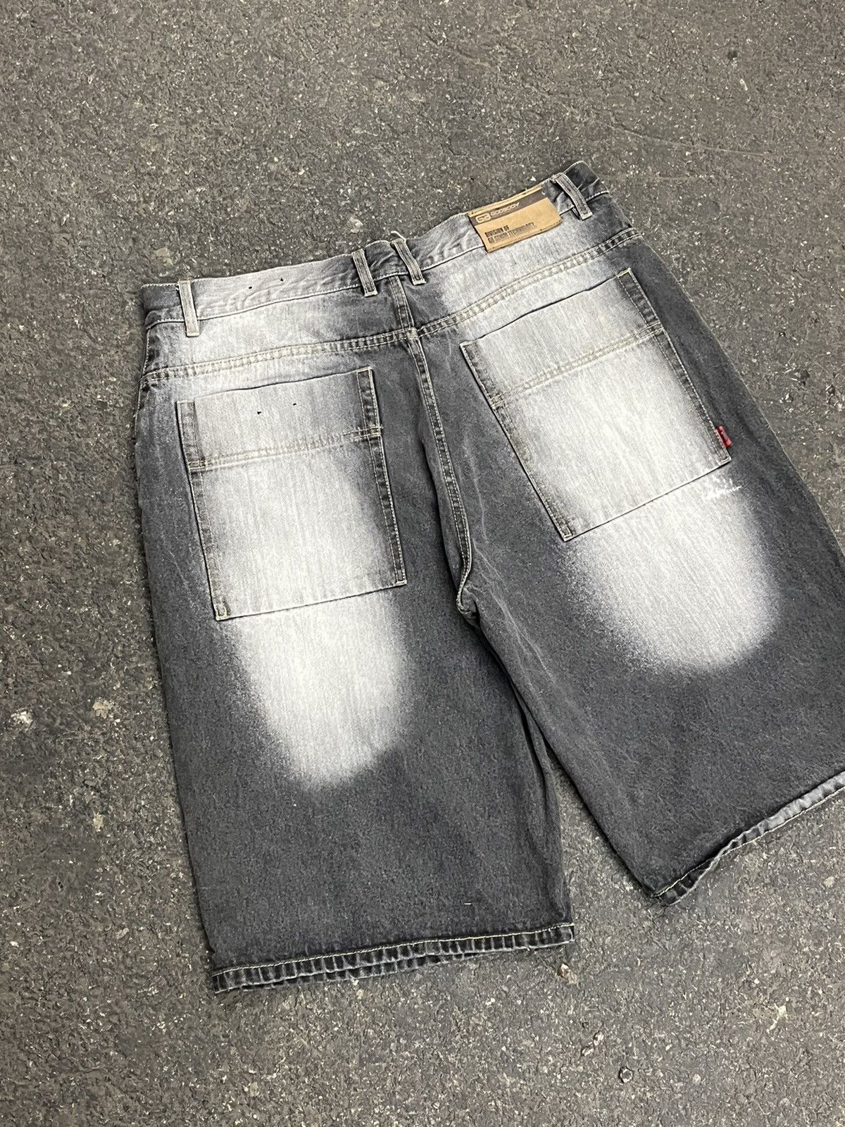 Vintage Y2k baggy fit faded black jorts hype rare southpole skater Size US 36 / EU 52 - 6 Thumbnail