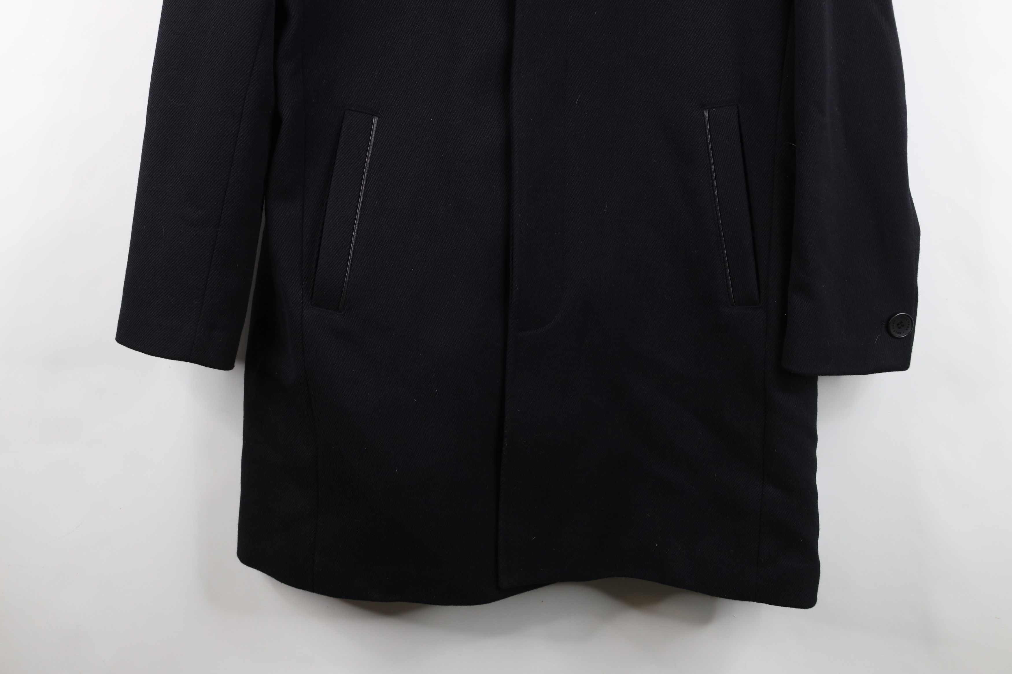 Cole Haan Cole Haan Ribbed Overcoat Jacket with Sweater Bib Black Size US L / EU 52-54 / 3 - 3 Thumbnail