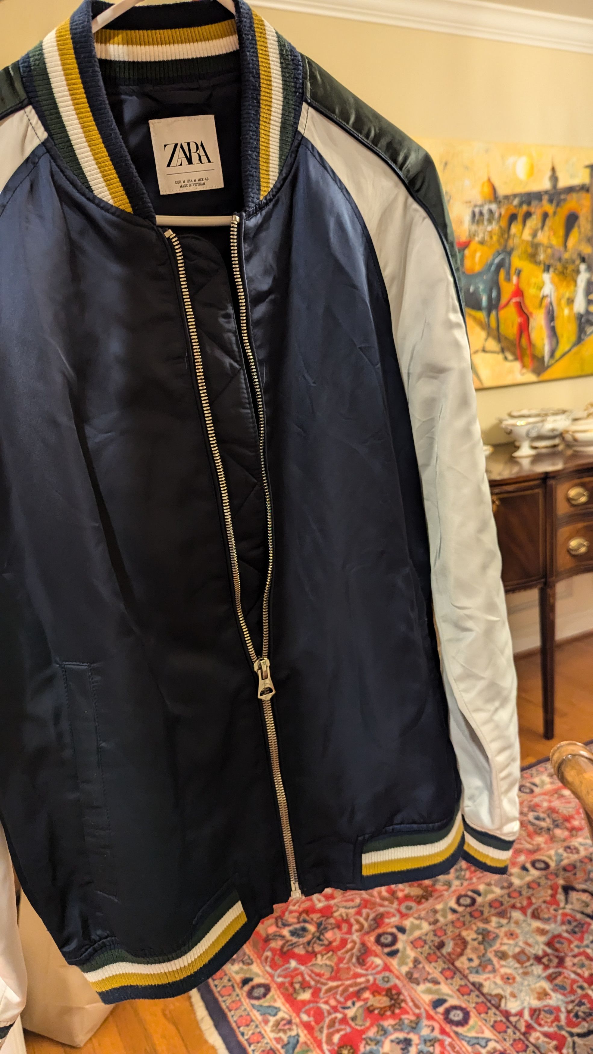 Zara Zara Multi-Color Bomber Jacket Size US M / EU 48-50 / 2 - 1 Thumbnail