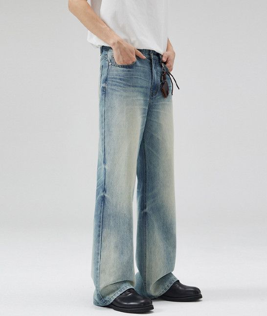 Vintage American high street wide-leg gradient baggy flared jeans Size US 32 / EU 48 - 3 Thumbnail