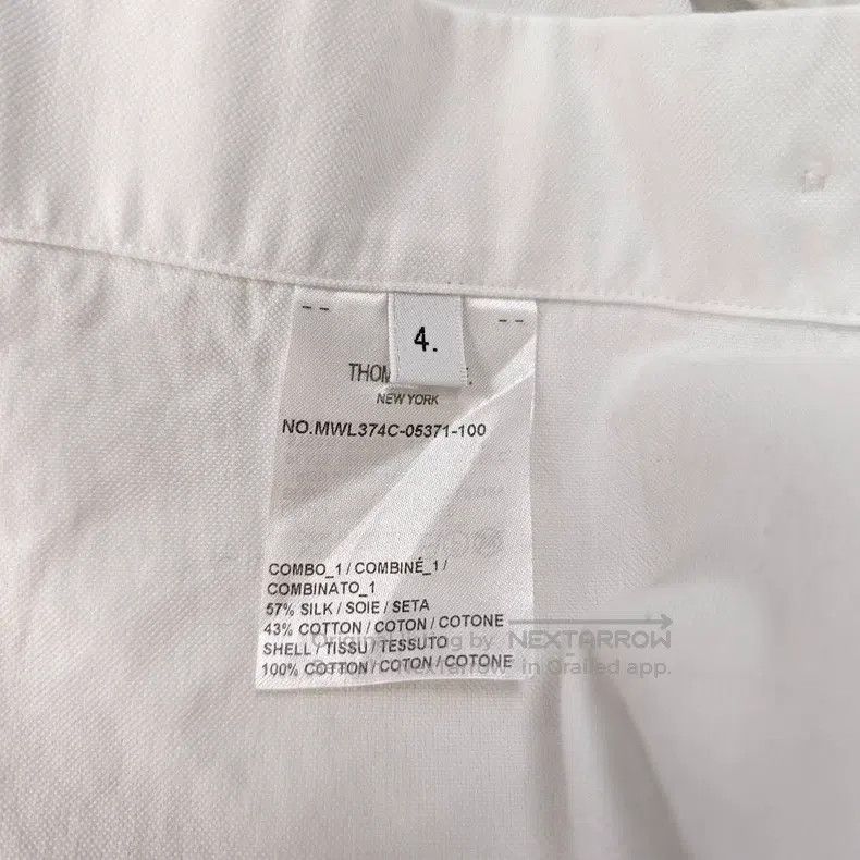 Thom Browne Thom Browne White sleeve striped shirt coat with four stri Size US XL / EU 56 / 4 - 4 Thumbnail