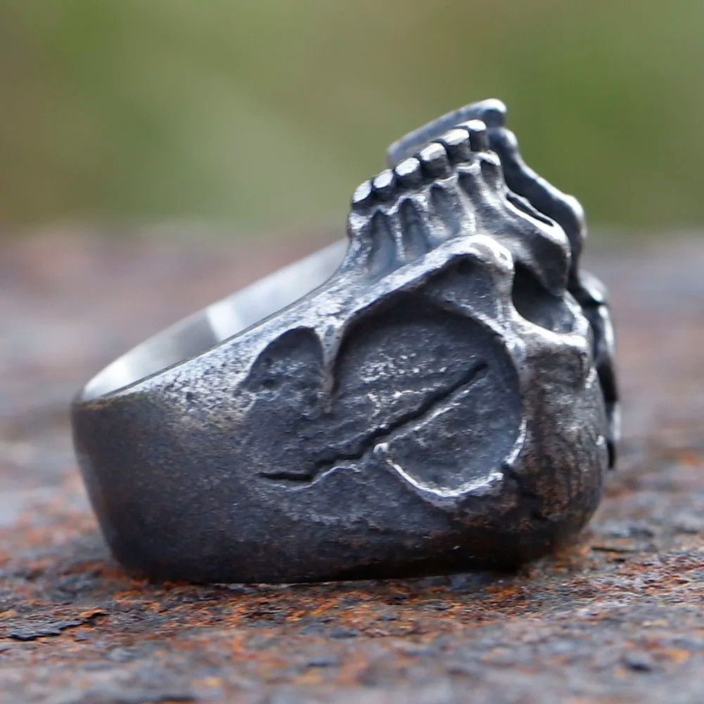Jewelry Skull Ring Streetwear Jewelry Fashion Gift Size ONE SIZE - 5 Thumbnail