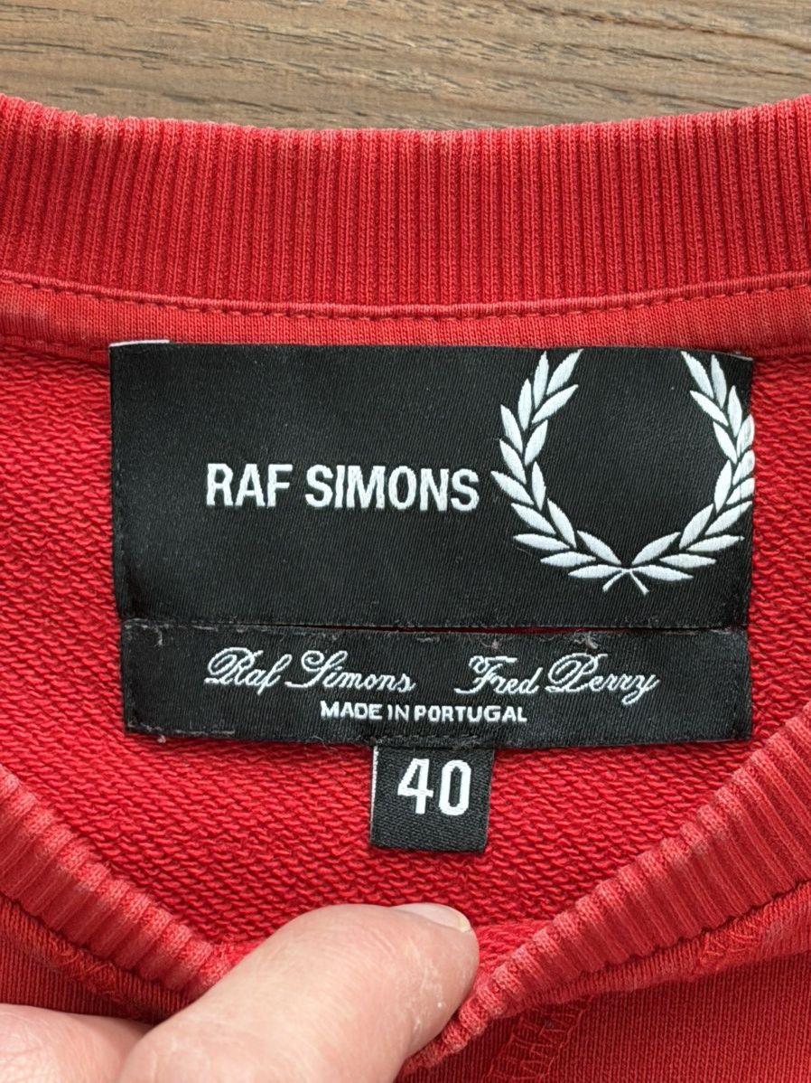 Fred Perry × Raf Simons RAF SIMMONS X FRED PERRY COLOR BLOCK RAGLAN CREWNECK Size US XXS / EU 40 - 4 Thumbnail