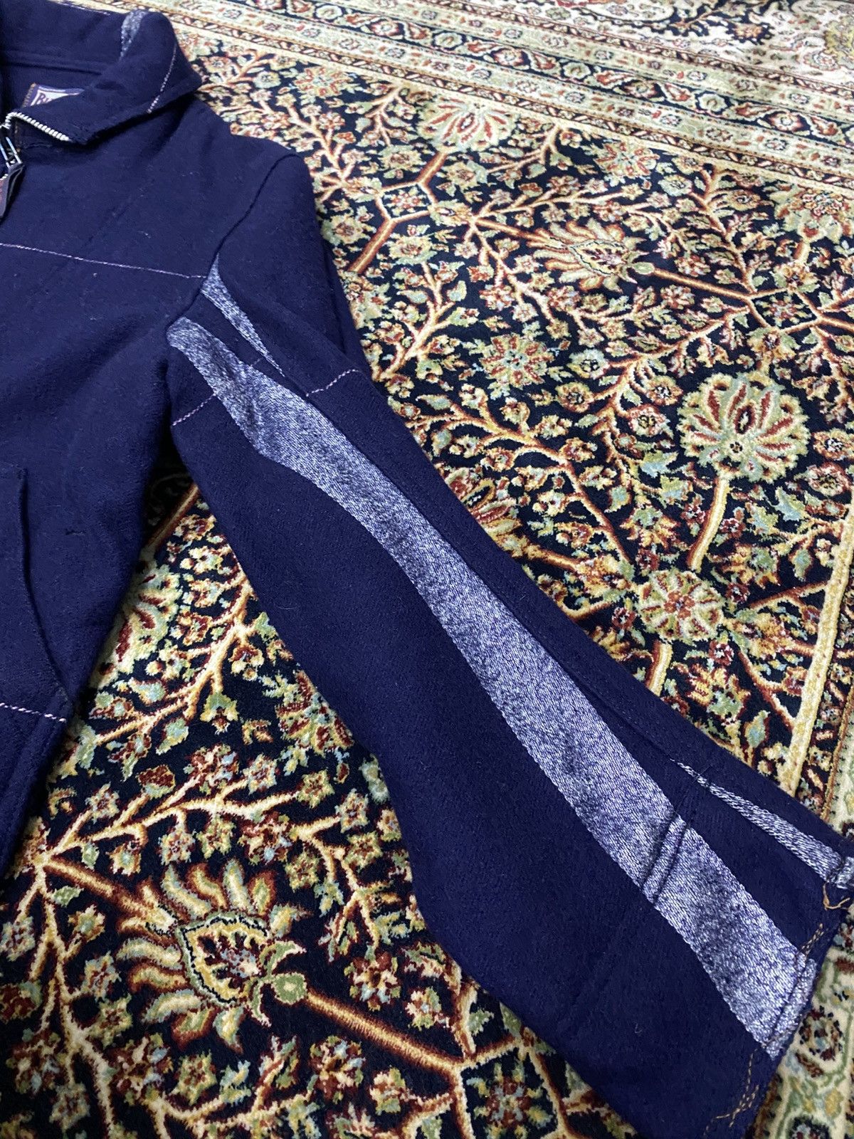 Blue Blue Japan × Indigo × Kapital Blue Blue Raw Seams Salvedge Wool Biker Jacket Size US XS / EU 42 / 0 - 5 Thumbnail