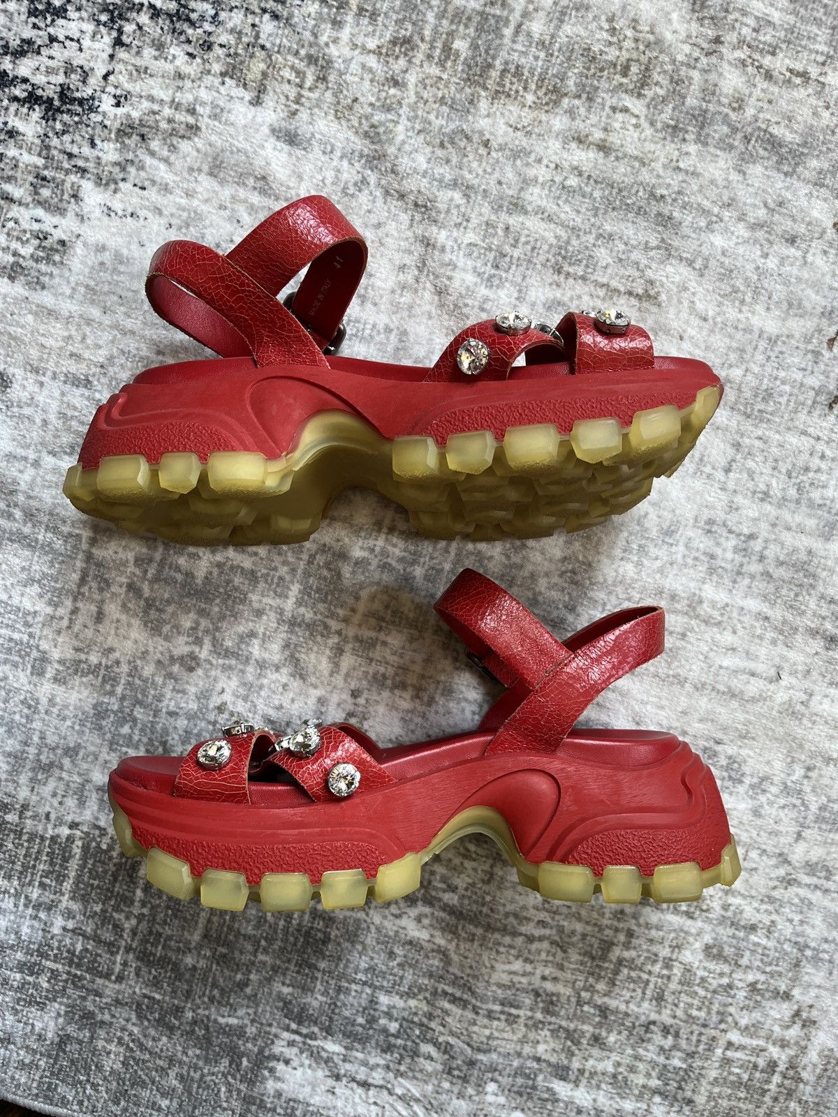 Miu Miu Miu Miu Red Platform Sandals (unisex) Size US 11 / IT 41 - 8 Thumbnail
