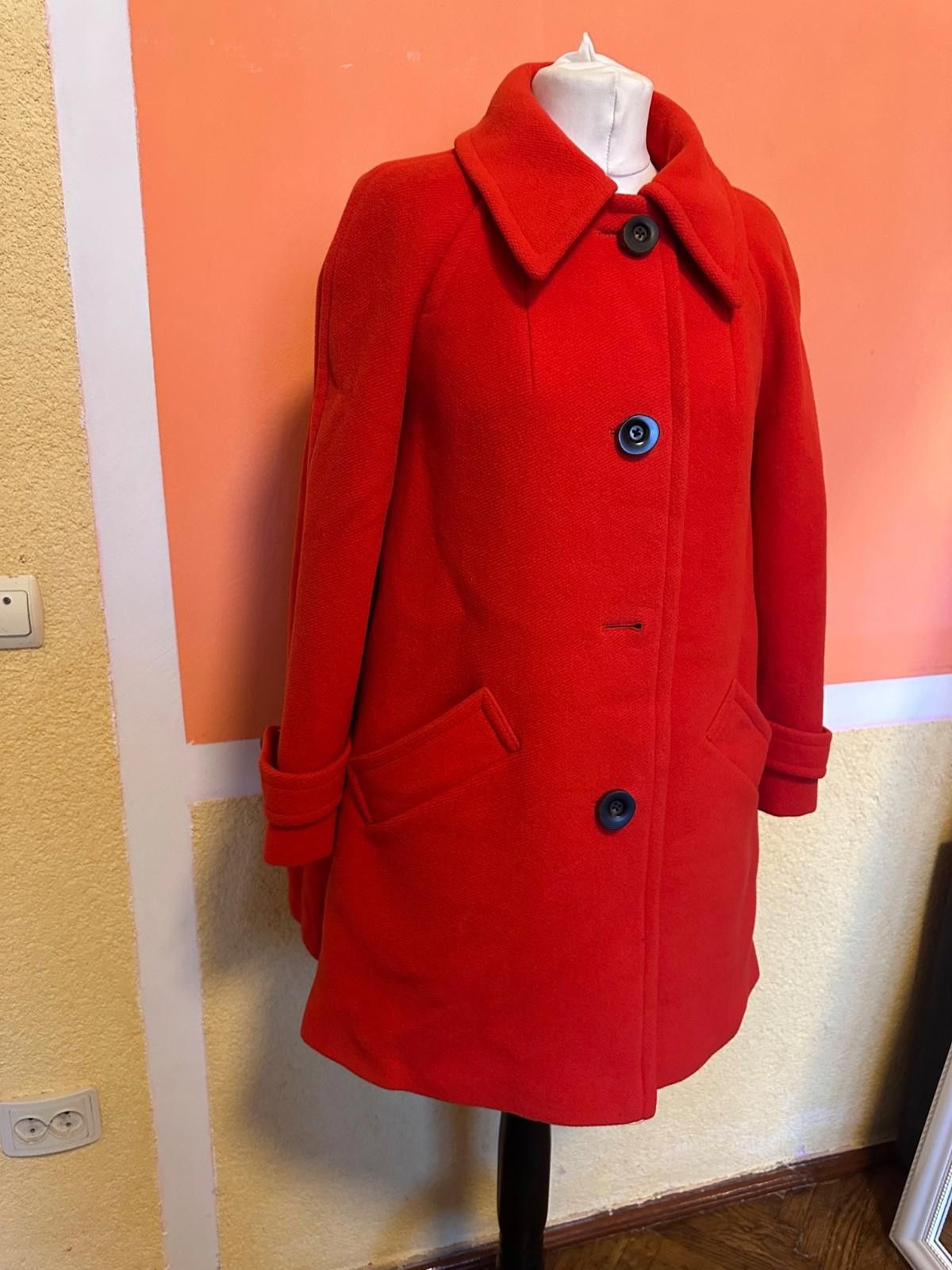Aquascutum Women’s Aquascutum Red Wool Coat Sz 12 Size XL / US 12-14 / IT 48-50 - 3 Thumbnail