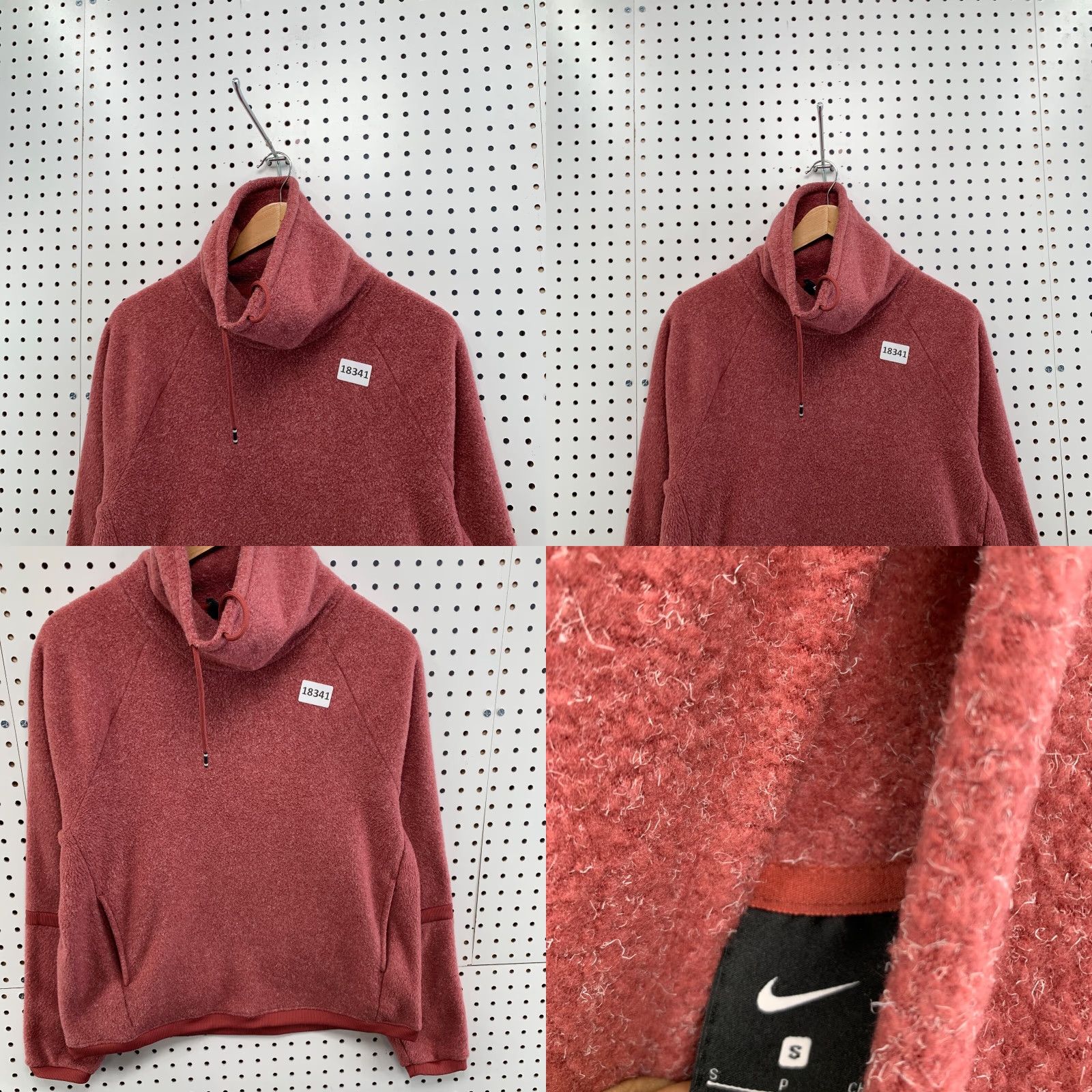 Nike Nike Cowl Neck Sweatshirt Womens Small Fits 21x23 Fleece Fuzzy Pullover Size S / US 4 / IT 40 - 8 Thumbnail
