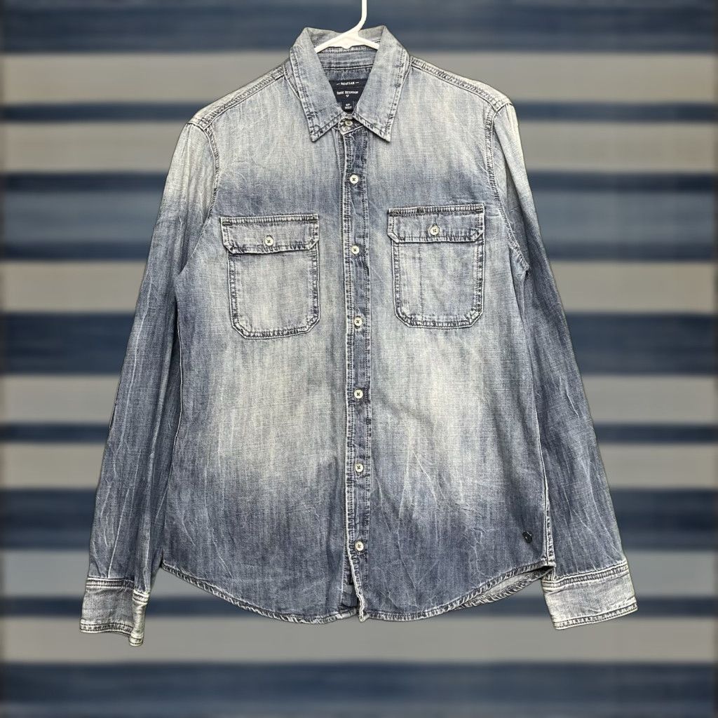 True Religion True Religion Pearl Snap Denim Shirt Mens Small Button Up Chambray y2k Casual Size US S / EU 44-46 / 1 - 1 Thumbnail