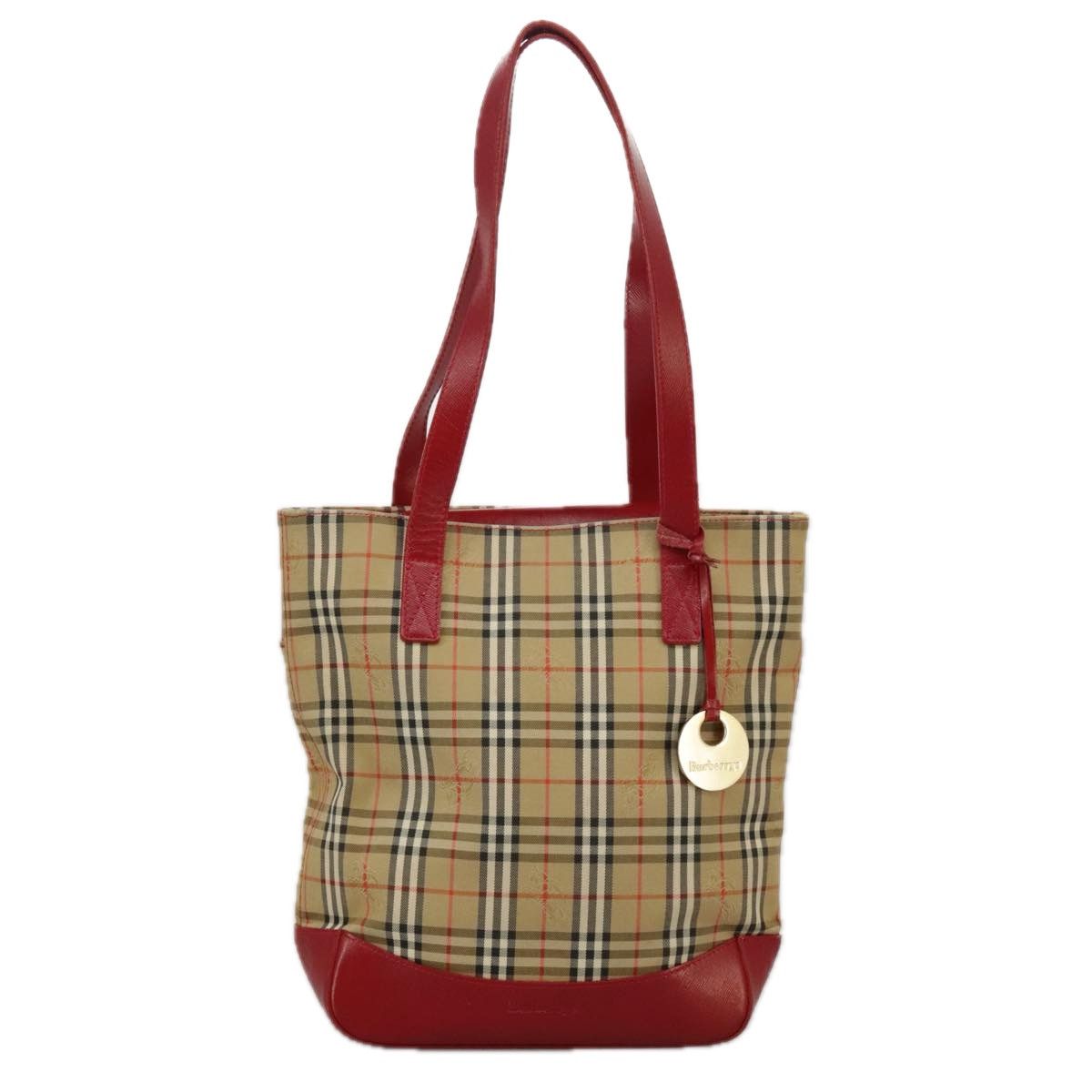 Burberry Nova Check Beige Canvas Tote Bag (Pre-Owned) Size ONE SIZE - 1 Thumbnail