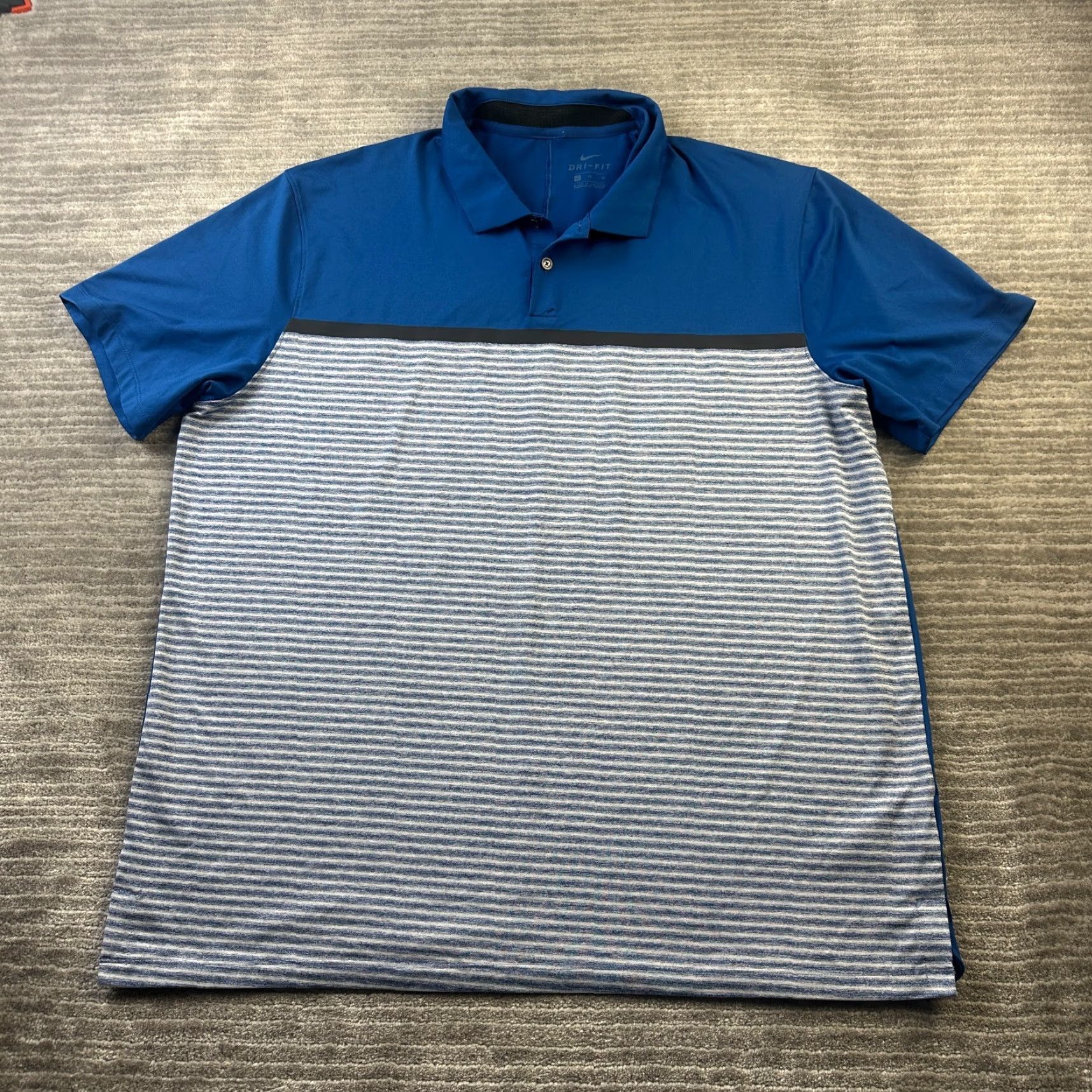 Nike Nike Tiger Woods Polo Shirt Mens XL Blue Golf Dri Fit Size US XL / EU 56 / 4 - 2 Thumbnail
