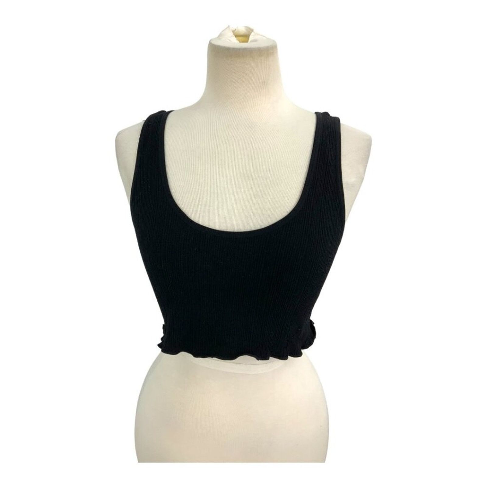 Other Abound Rib Cross Back Crop Tank Top Black Size Small NWOT Size S / US 4 / IT 40 - 1 Thumbnail
