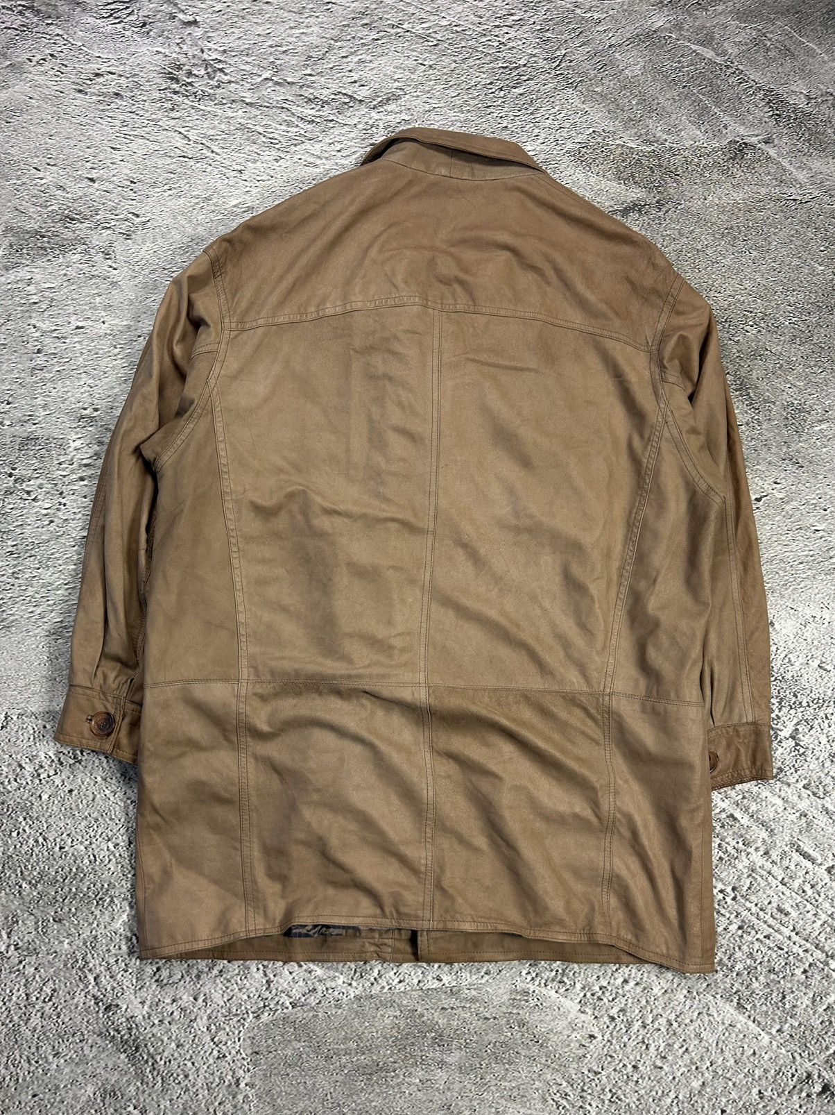 Yves Saint Laurent Yves Saint Laurent coat vintage brown lamb leather viscose Size US L / EU 52-54 / 3 - 8 Thumbnail
