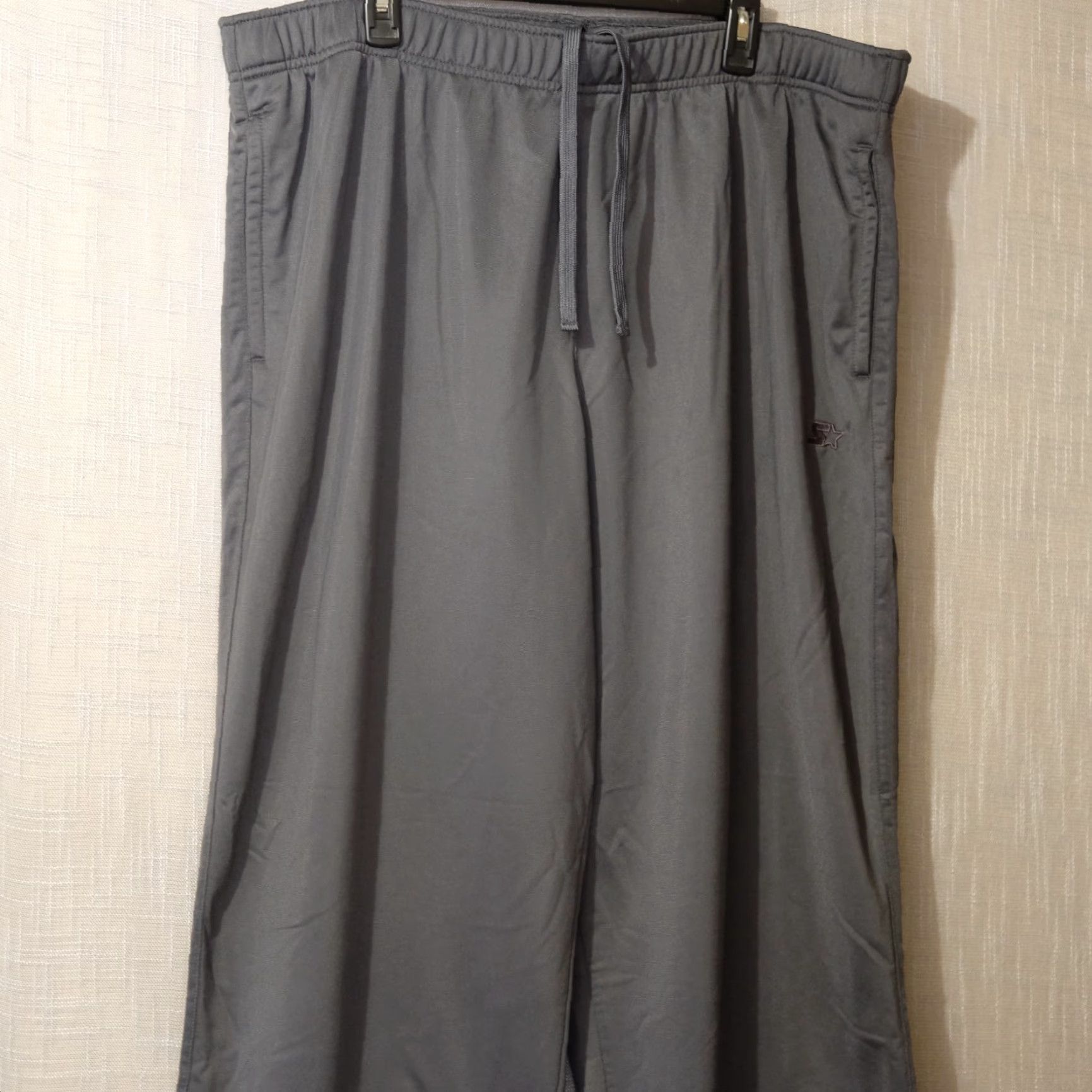 Starter EUC Starter Track Pants 100% Polyester Lined Grey Men's 2XL (44-46) #H96-109 Size US 39 - 2 Thumbnail
