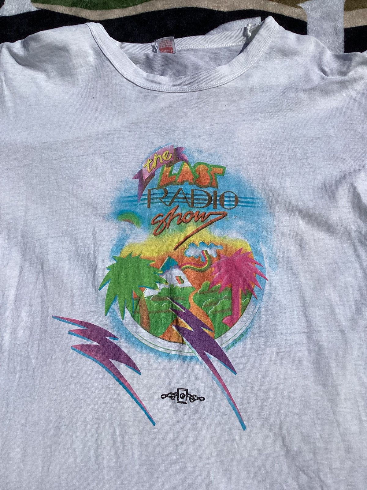 Hanes Vtg 80s last radio show KMET 94.7 single stitch USA made T Size US L / EU 52-54 / 3 - 2 Thumbnail