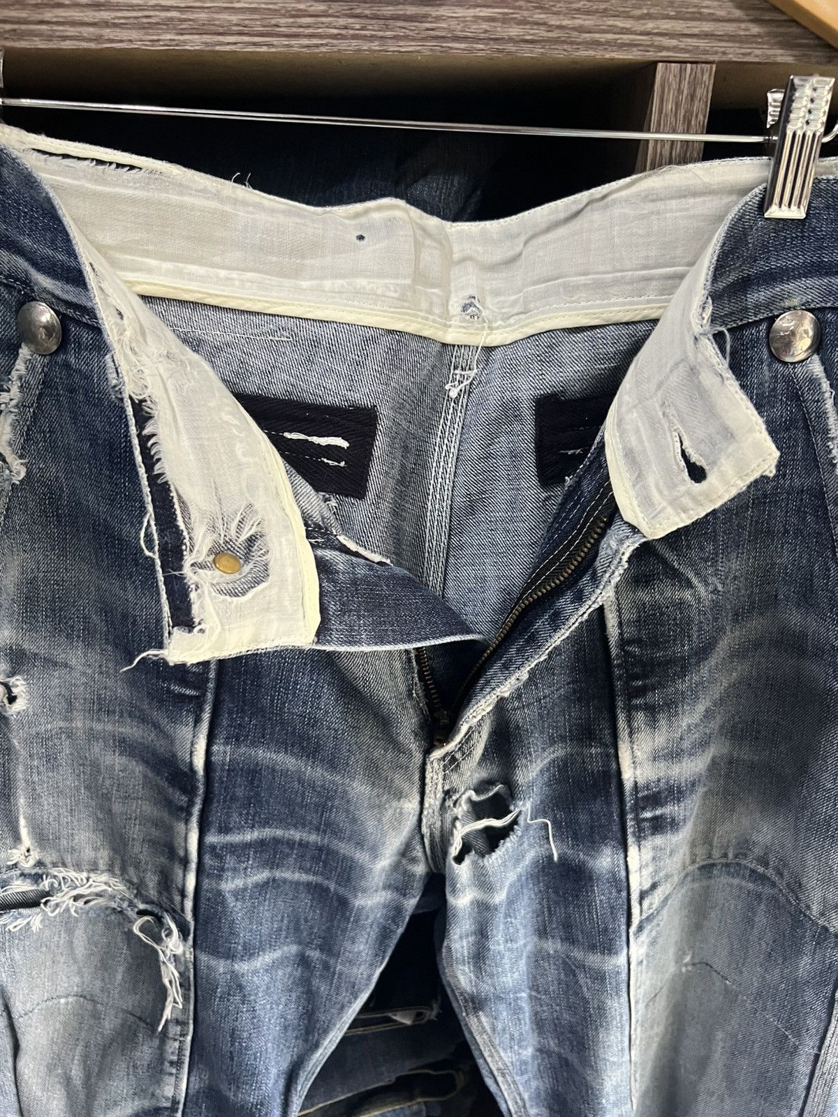Japanese Brand 🔥Rare Gemstone Kapital Style Distressed Denim Size US 34 / EU 50 - 13 Thumbnail