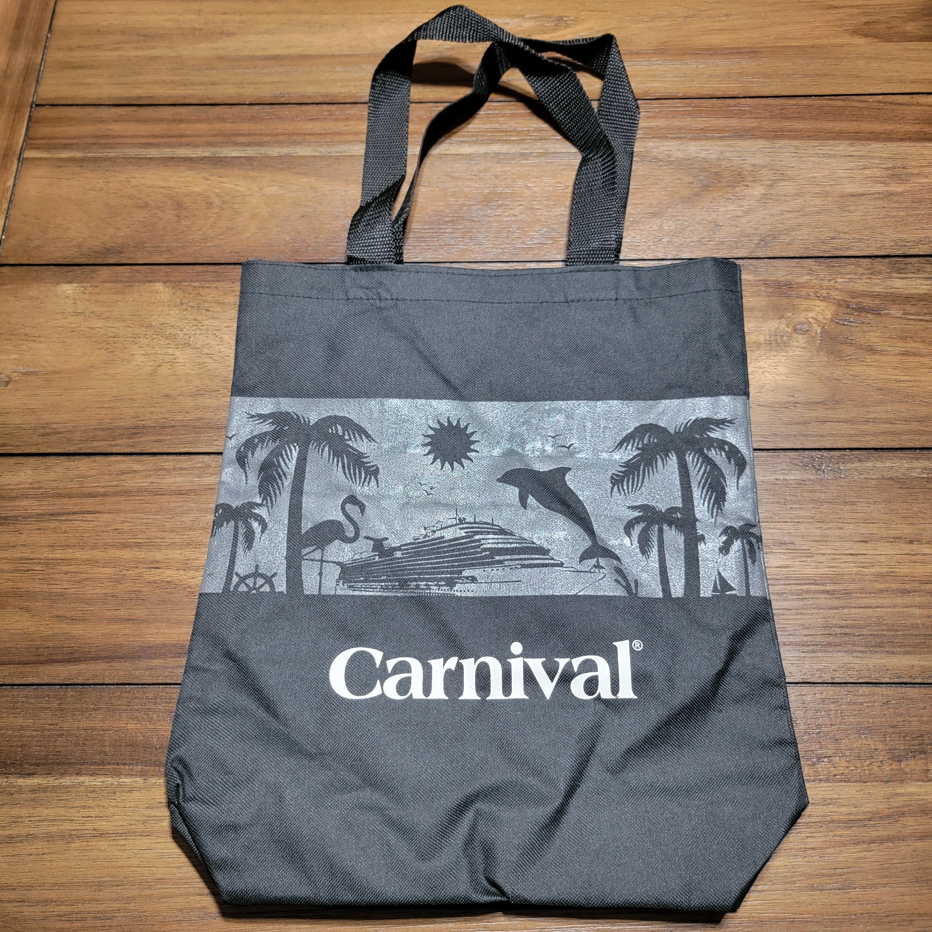Other Carnival Cruise Lines Small Black & Grey Tote 13" X 15" Size ONE SIZE - 6 Thumbnail