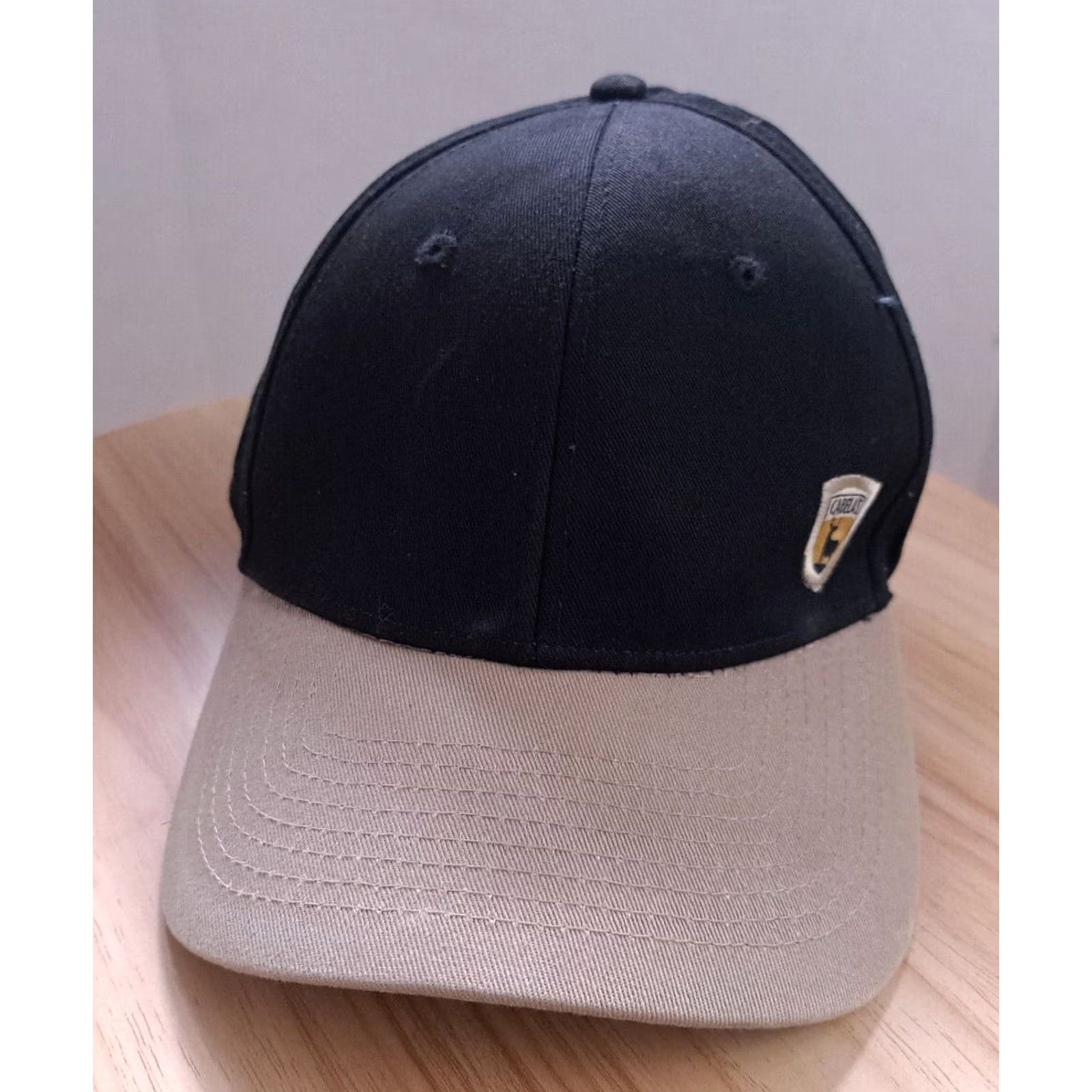 Vintage Cabelas Hat Adjustable Cotton Black Grey Brim Mens Baseball Cap Athletic Fishing Outdoor Theme Adjustable Size Black Pattern Solid Size ONE SIZE - 2 Thumbnail