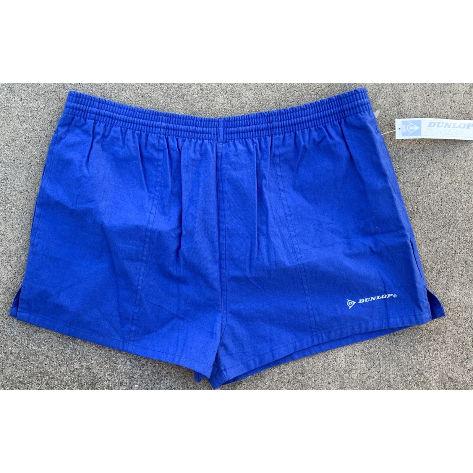 Dunlop VINTAGE Dunlop Sport Swim Shorts Trunks Short Shorts L Men Blue 100% Cotton Size US 33 - 3 Thumbnail