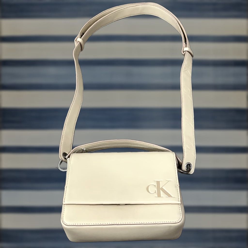 Calvin Klein Sculpted Monogram Pink Shoulder Bag Small Faux Leather Women's