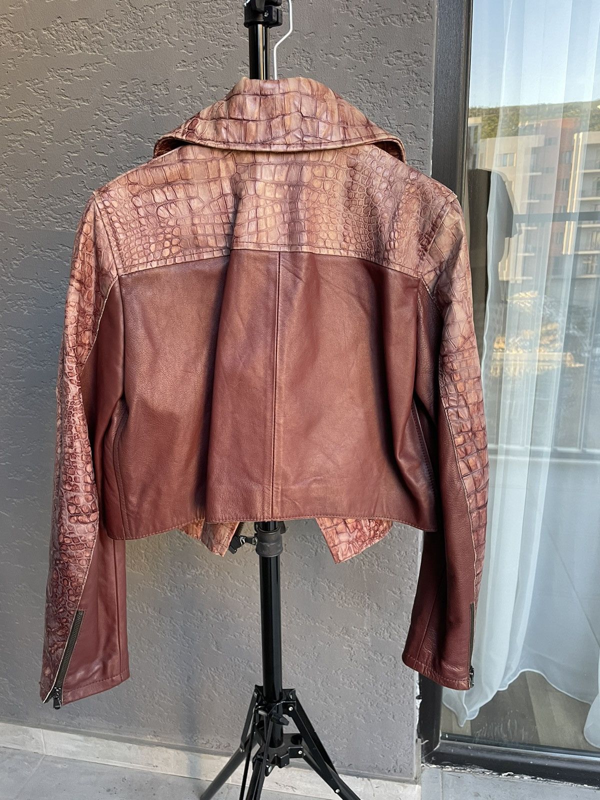 Designer × Diesel Vintage y2k women lather cropped jacket DIESEL Size XS / US 0-2 / IT 36-38 - 4 Thumbnail