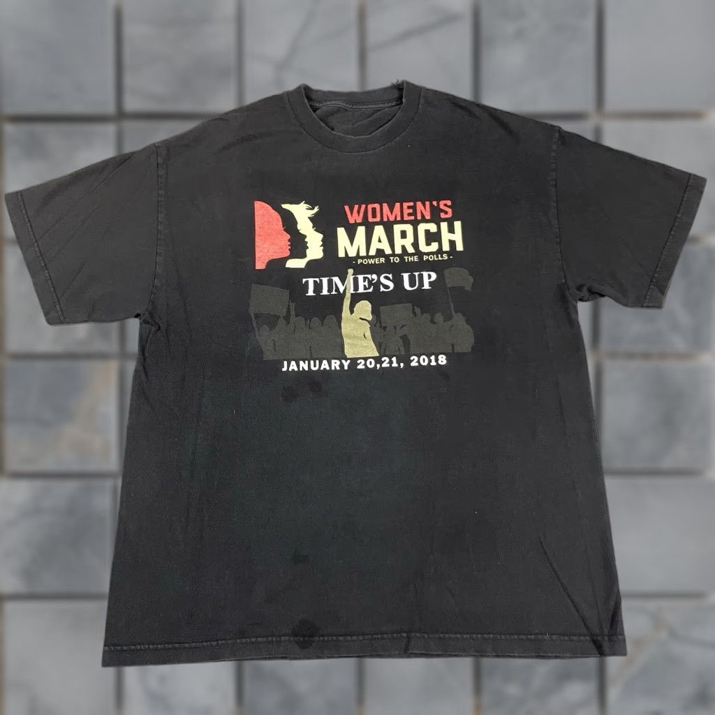 Vintage Womens T Shirt Adult XL 2018 Feminists Advocacy Protest Rights Times Up Shirt Size XL / US 12-14 / IT 48-50 - 1 Thumbnail