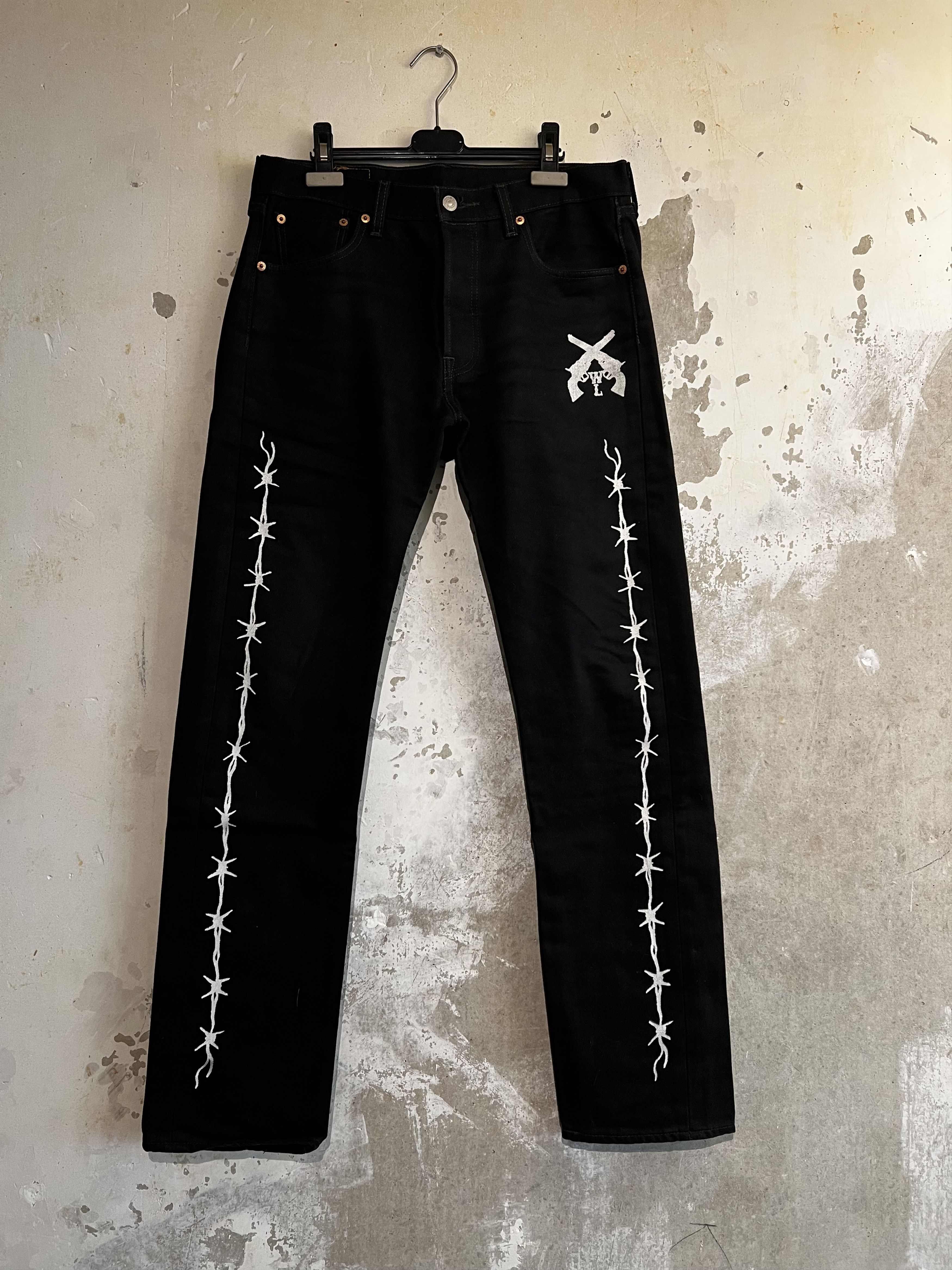 Warren Lotas Warren Lotas Levi's 501 black barbed wire denim Size US 30 / EU 46 - 1 Thumbnail