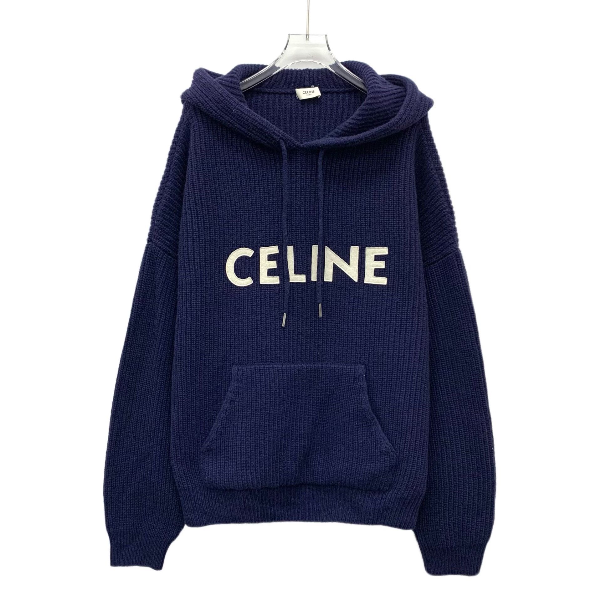 Celine Celine Logo Letter Wool Hooded Sweater Size S / US 4 / IT 40 - 1 Thumbnail