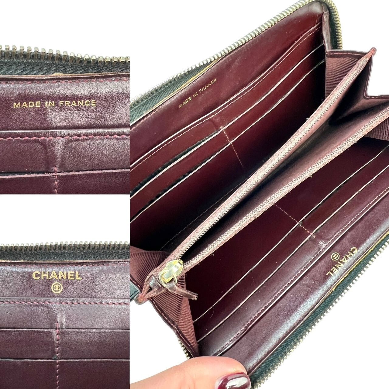 Chanel Chanel Caviar Quilted Large Gusset Zip Around Black Wallet Size ONE SIZE - 4 Thumbnail