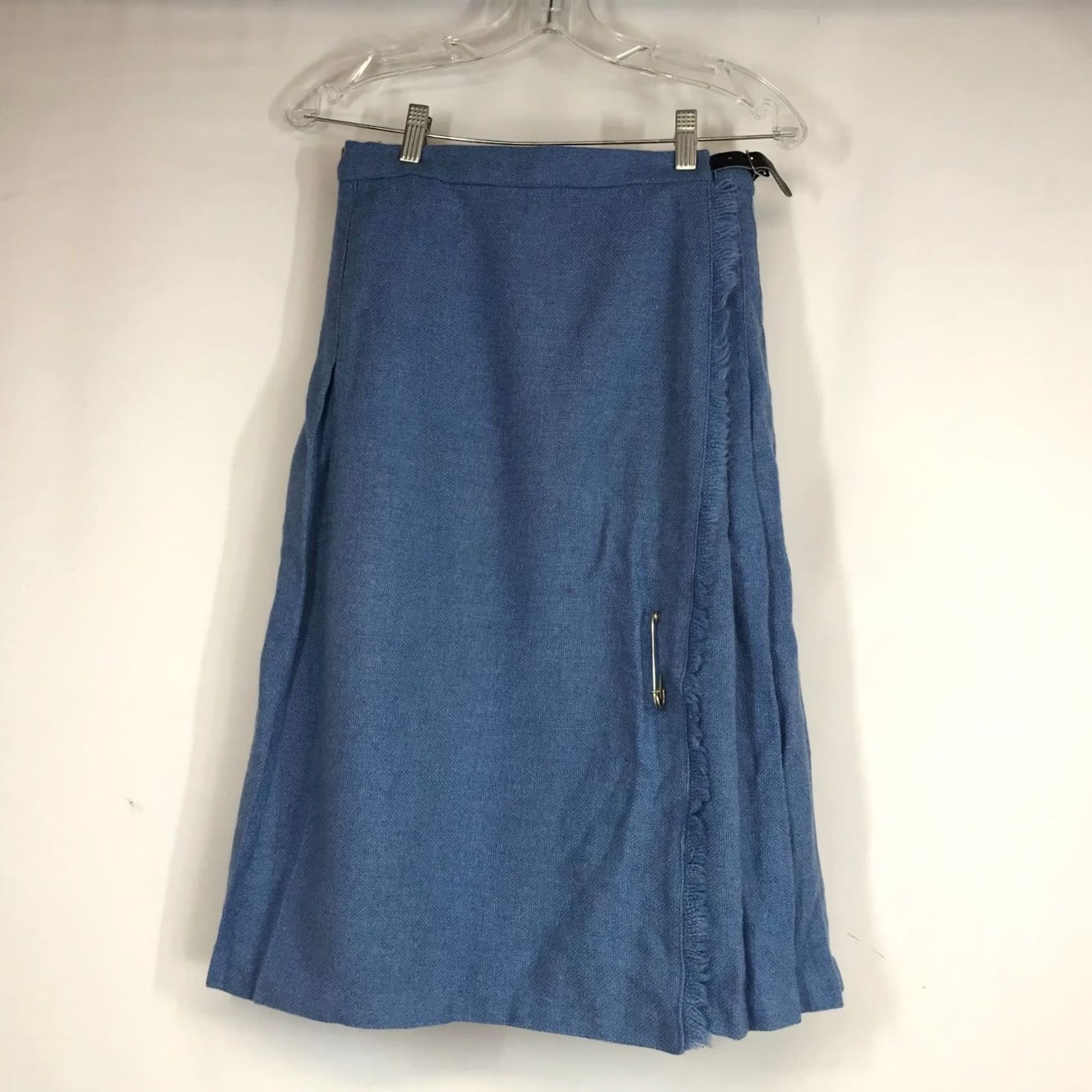 Vintage VINTAGE ESK VALLEY WOMEN'S Skirt Wrap 16 Blue Size 38" / US 16 / IT 52 - 4 Thumbnail