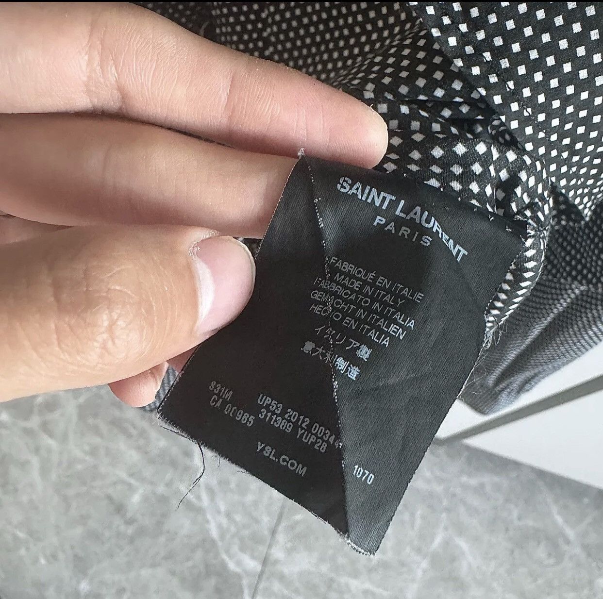 Saint Laurent Paris × Yves Saint Laurent Saint laurent slp13SS first year cat's eye square shirt Size US M / EU 48-50 / 2 - 4 Thumbnail