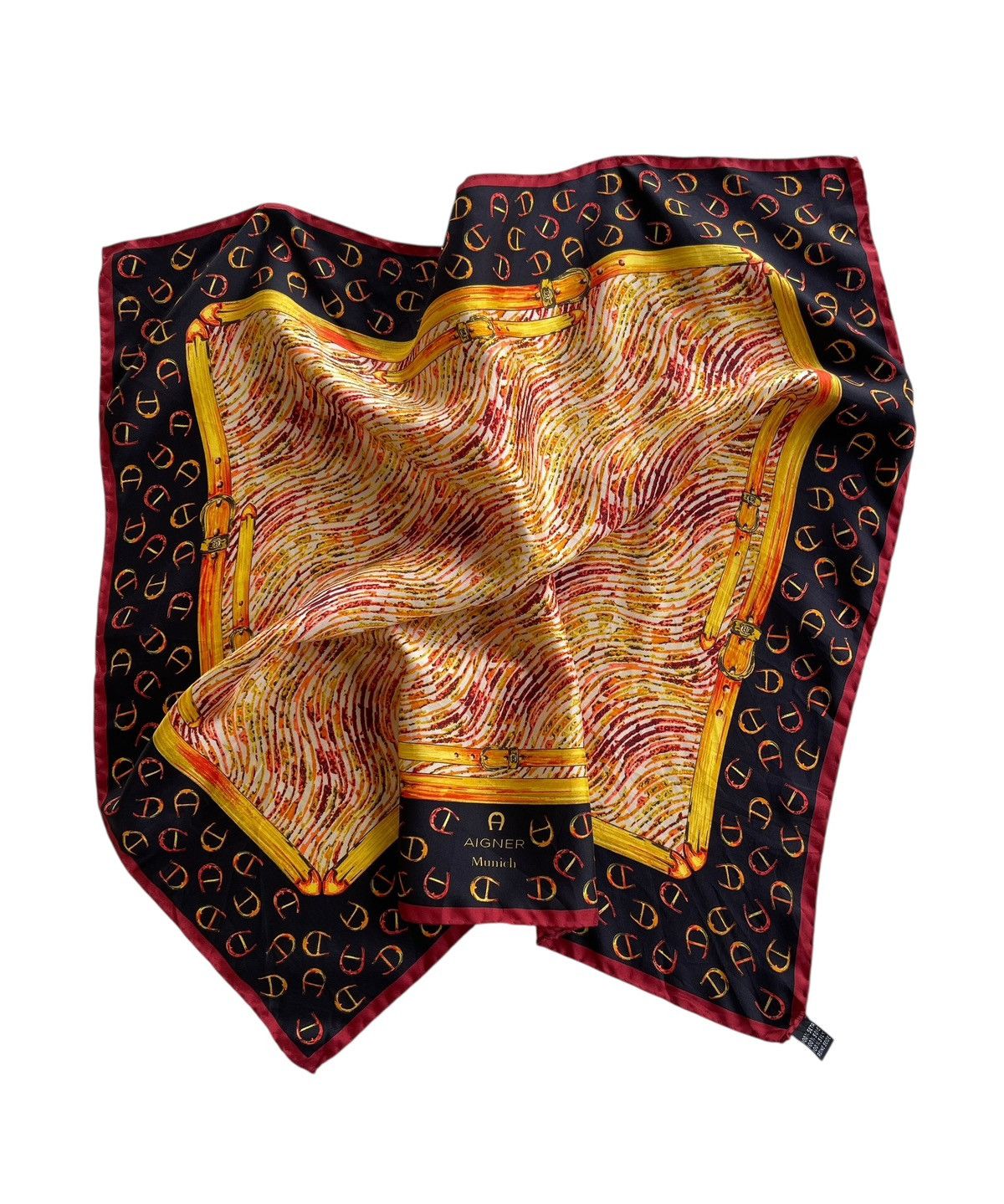 Aigner Aigner Munich Luxury Monogram Silk Scarves Size ONE SIZE - 1 Thumbnail