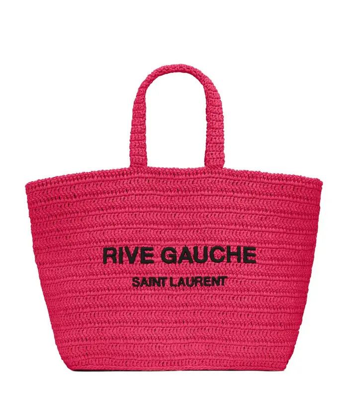 Saint Laurent Paris o1tp1o0125 Size: OS/Raffia Tote Bag in Pink Size ONE SIZE - 1 Thumbnail