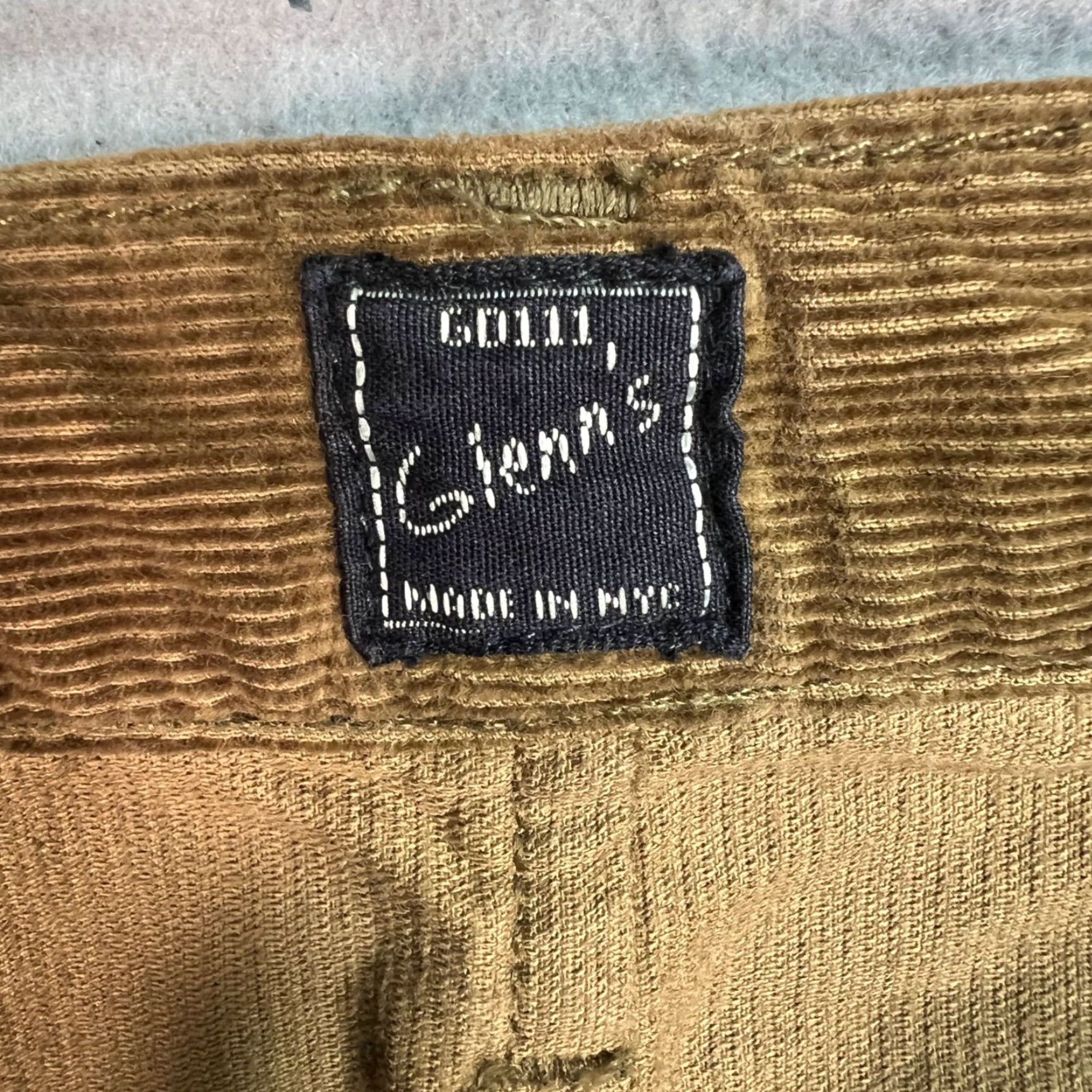 Denime VINTAGE Glenn's Denim Chino Pants 31 Brown Cotton Corduroy Made in USA Mens Size US 31 - 4 Thumbnail