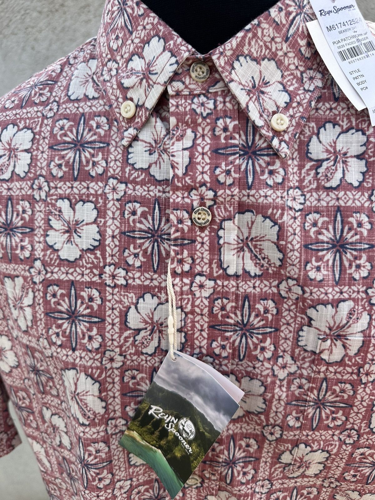 Reyn Spooner New Reyn Spooner Classic Pua Patchwork Pink Hawaiian Men's L Size US L / EU 52-54 / 3 - 3 Thumbnail