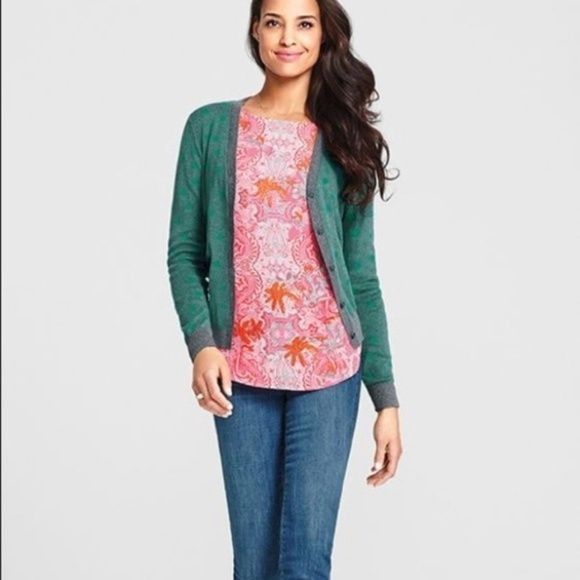 Vintage CAbi M Cardigan Sweater Green Polka Dot Gray 903 Size M / US 6-8 / IT 42-44 - 6 Thumbnail