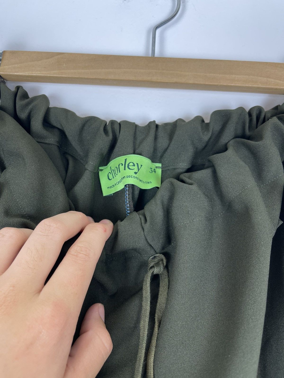 Chorley Tassel baggy darted double knee olive military cargo pants Size US 34 / EU 50 - 6 Thumbnail