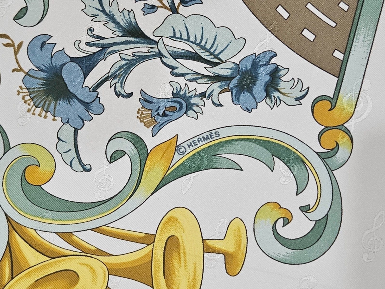 Hermes Hermes Orgauphone et Autres Mecaniques Silk Scarf Size ONE SIZE - 7 Thumbnail