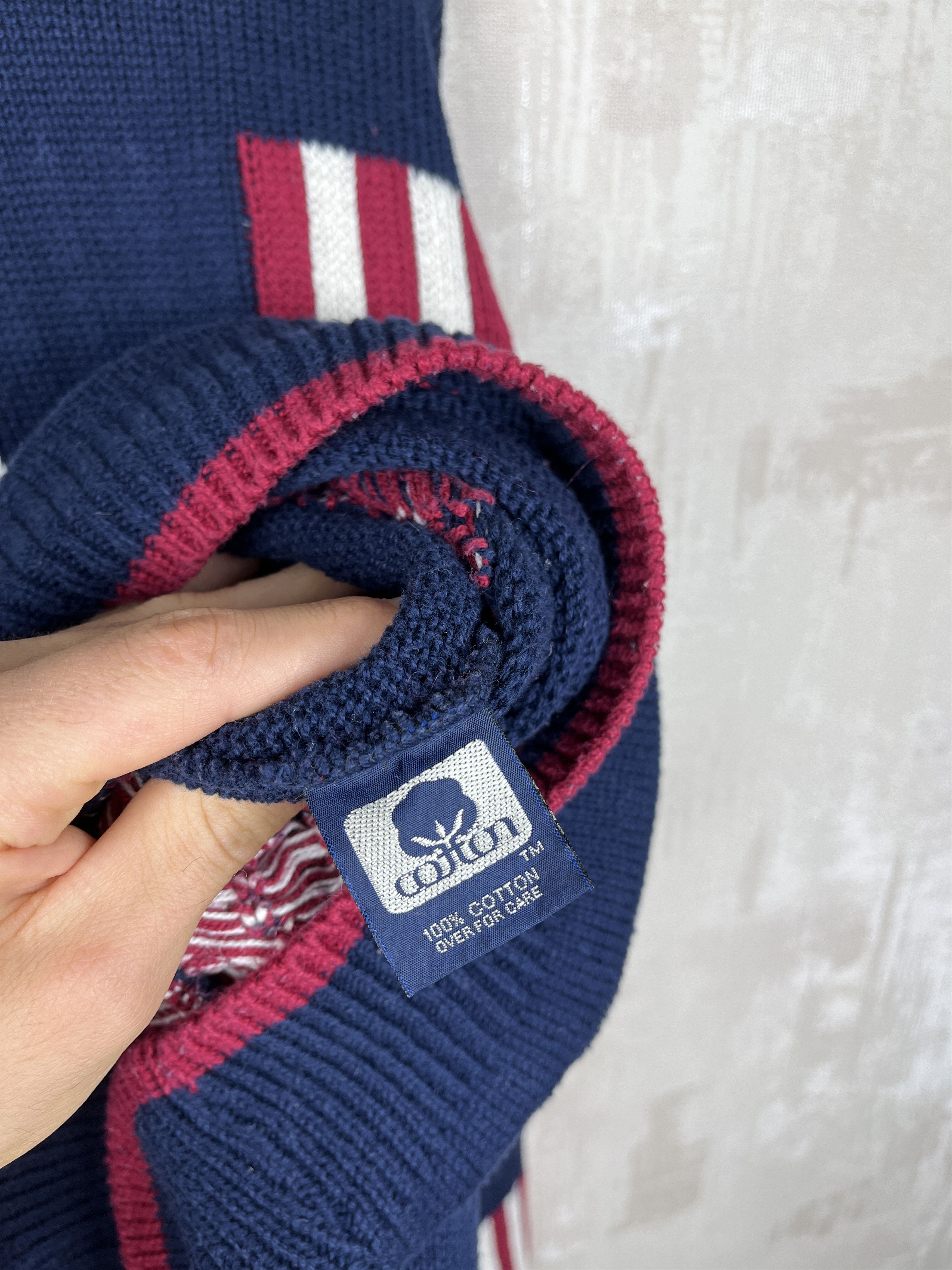 Vintage 90s Old Glory America Flag Stars Stripes USA Vintage Sweater Size US L / EU 52-54 / 3 - 14 Thumbnail