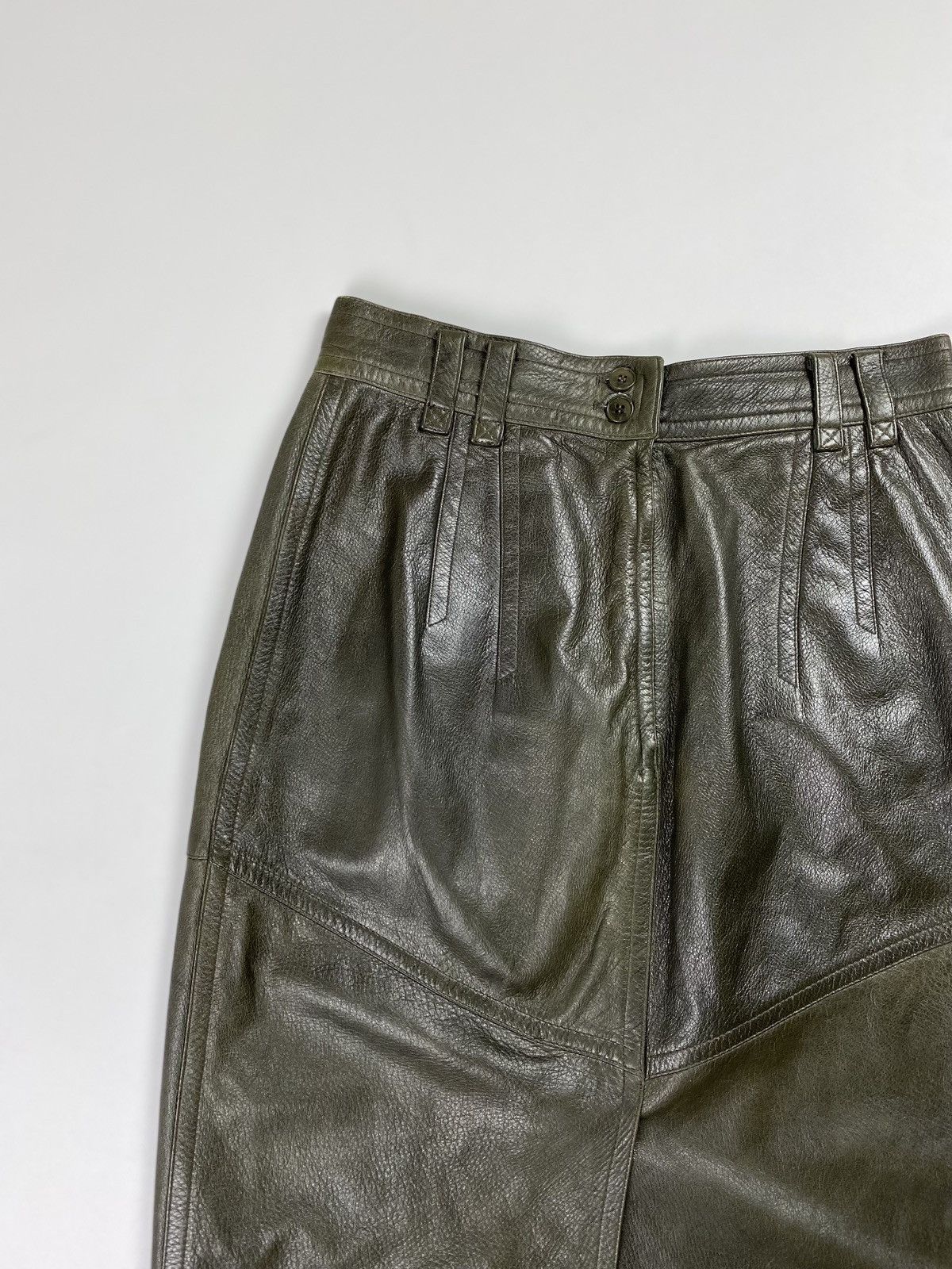 Jil Sander × Vintage Jil Sander vintage ladies leather skirt size 40 Size 27" / US 4 / IT 40 - 8 Thumbnail