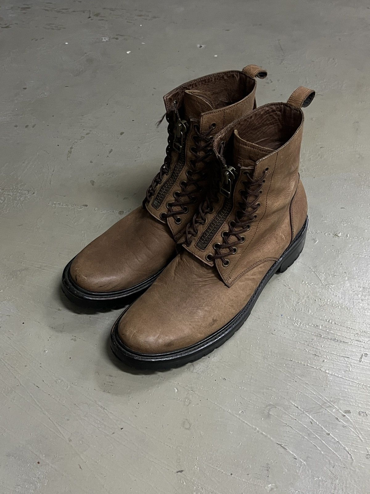 Guidi Takeo Kikuchi Lace Zipper Leather Combat Guidi Style Boots Size US 9 / EU 42 - 3 Thumbnail