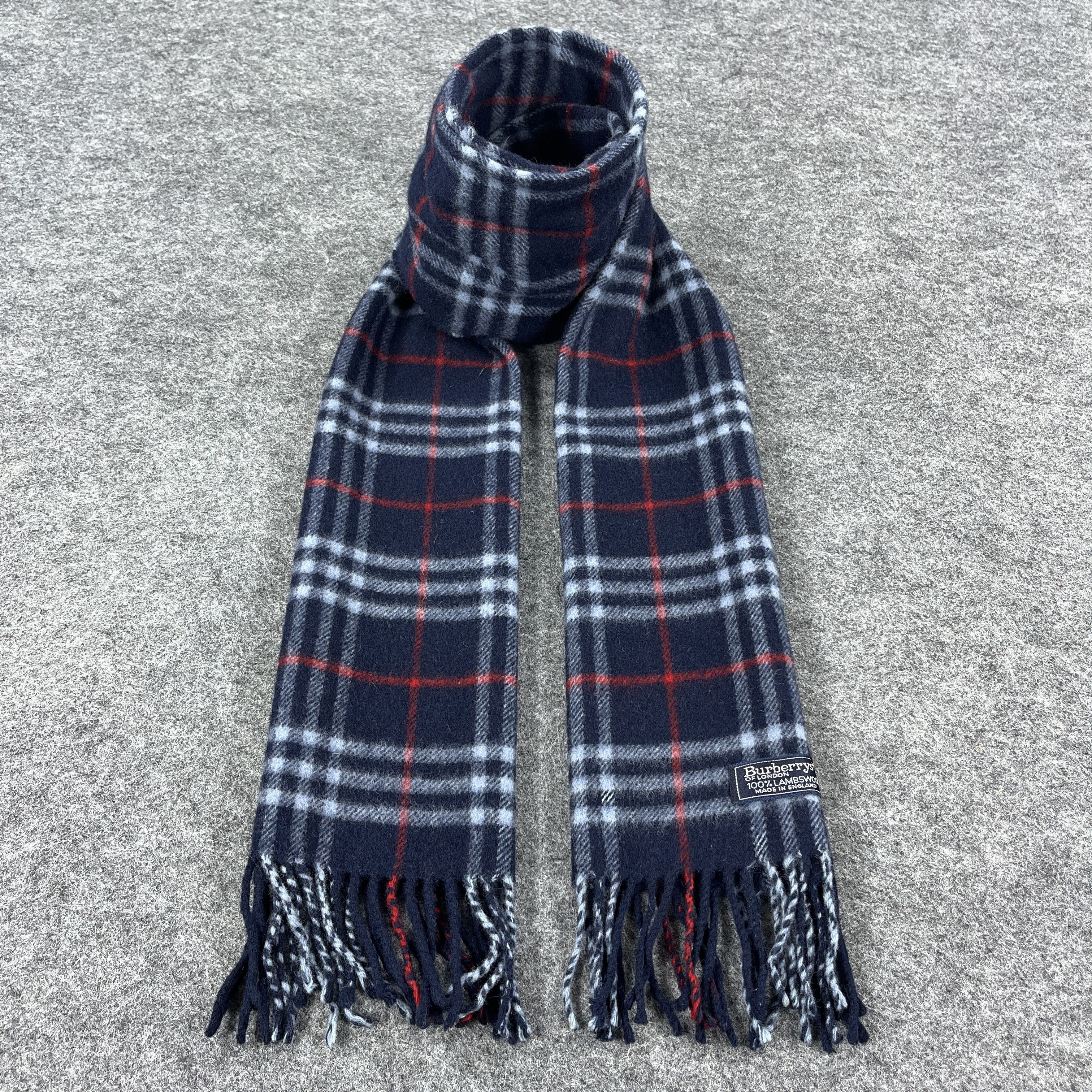 Burberry × Vintage Burberry Scarf / Muffler / Neckwear T1053 Size ONE SIZE - 1 Thumbnail