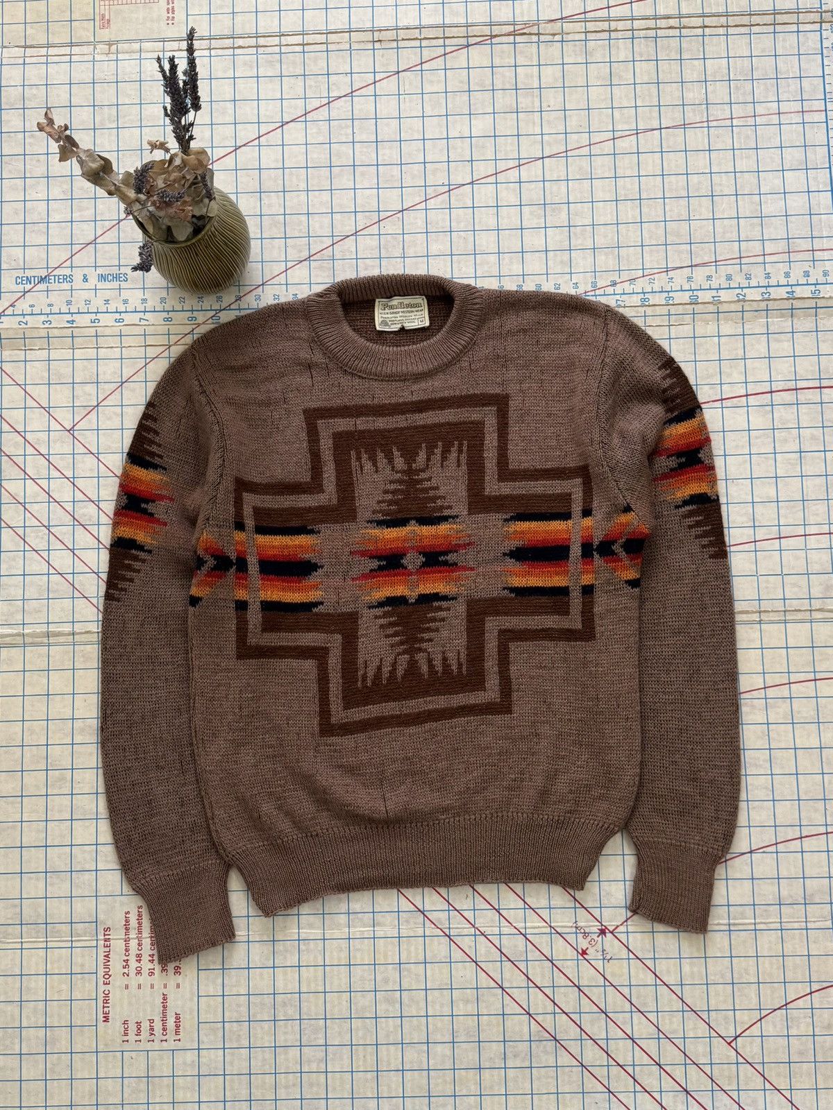Pendleton Vintage 70’s Pendleton Knit Sweater Chief Joseph Pattern Size US M / EU 48-50 / 2 - 2 Thumbnail