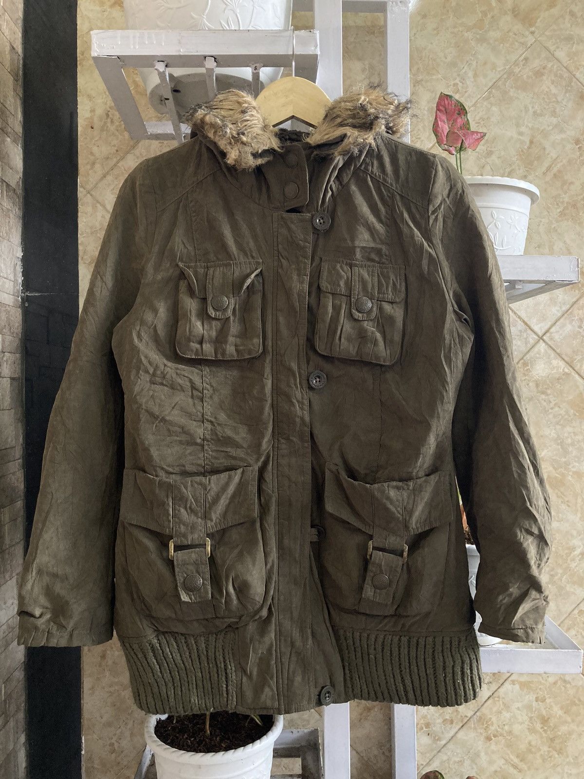 Le Grande Bleu (L.G.B.) SILVER MOON - Bondage Bono Fur Apocalypse Cargo Vkei Jacket Size US M / EU 48-50 / 2 - 2 Thumbnail