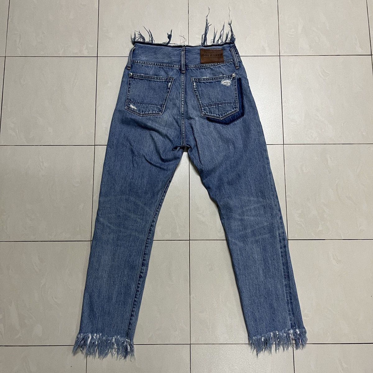 If Six Was Nine × Japanese Brand × Le Grande Bleu (L.G.B.) G.o.a Nimes Raw Cut Selvedge Jeans Size 29" - 15 Thumbnail