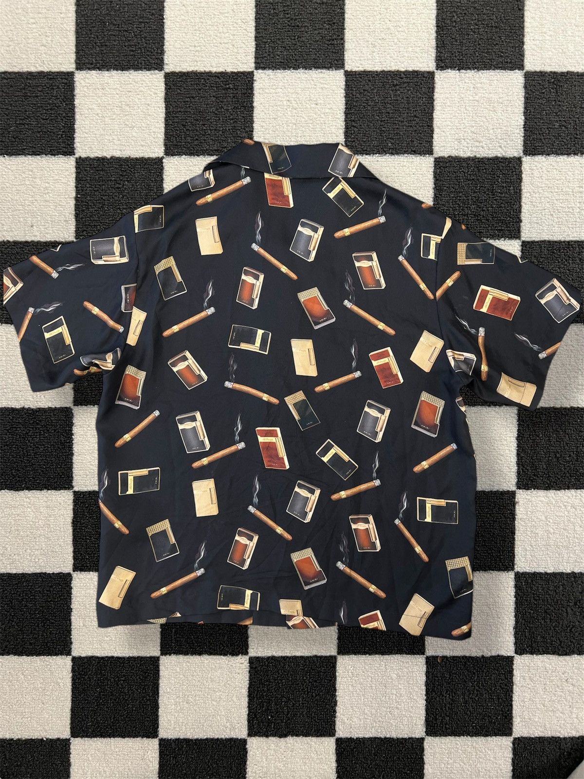 Amiri Amiri Dupont Falling Cigar Silk Print Shirt Size US S / EU 44-46 / 1 - 5 Thumbnail