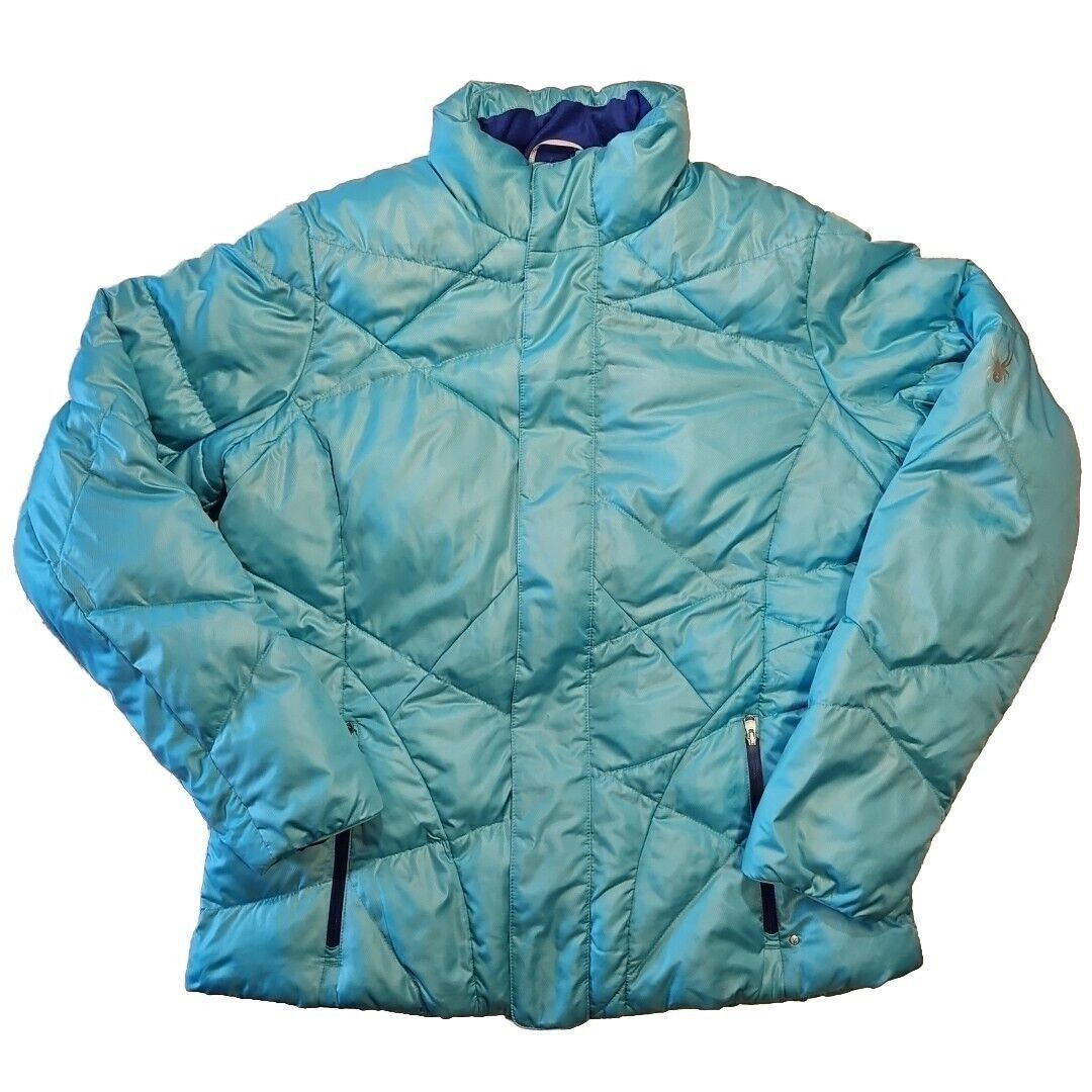 Spyder Spyder ThermaWeb Jacket Womens Large Aqua Puffer Performance Size L / US 10 / IT 46 - 4 Thumbnail